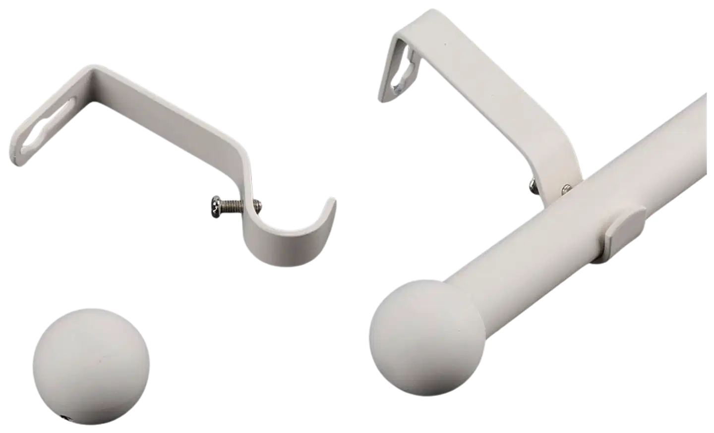 Ihanin verhotanko Elise mattavalkoinen 160-310cm 16/19mm - 2