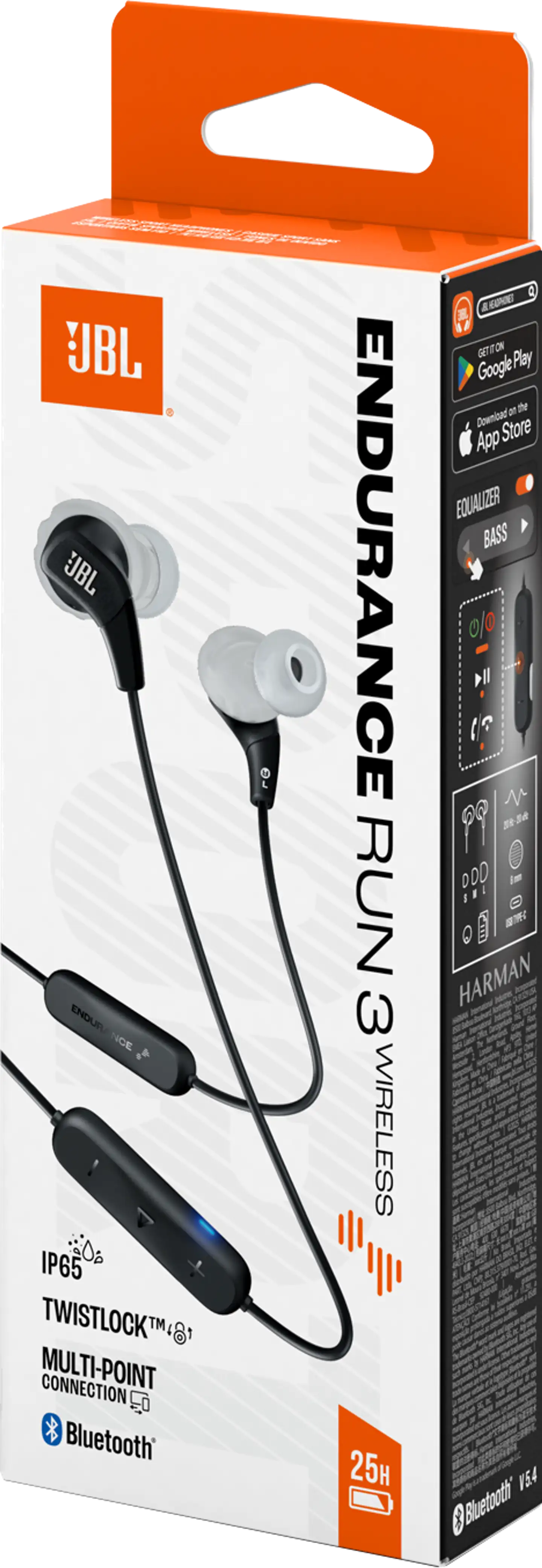 JBL Bluetooth Sport nappikuulokkeet Endurance Run 3BT musta - 10