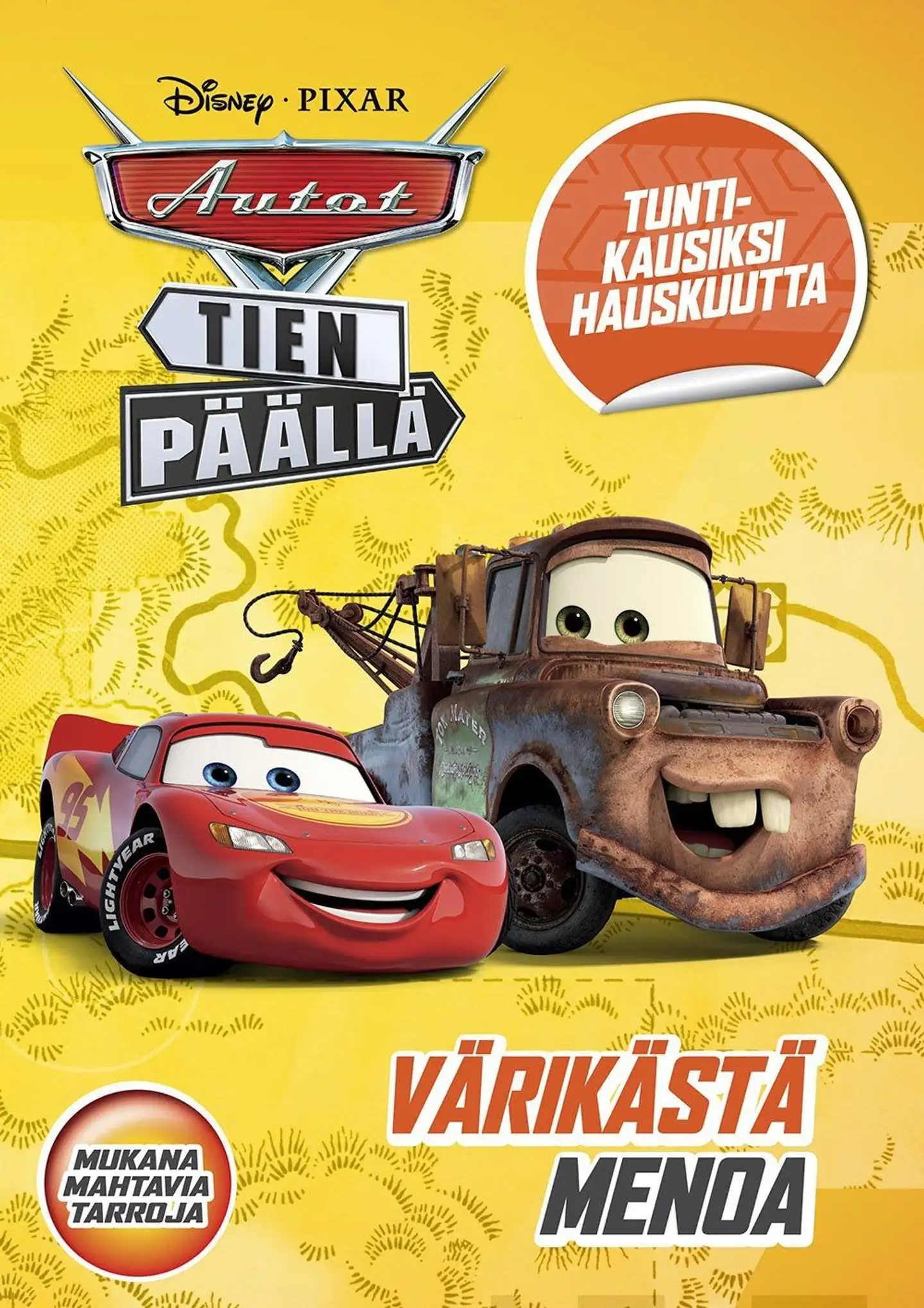 Disney Autot Tien päällä Värikästä menoa värityskirja