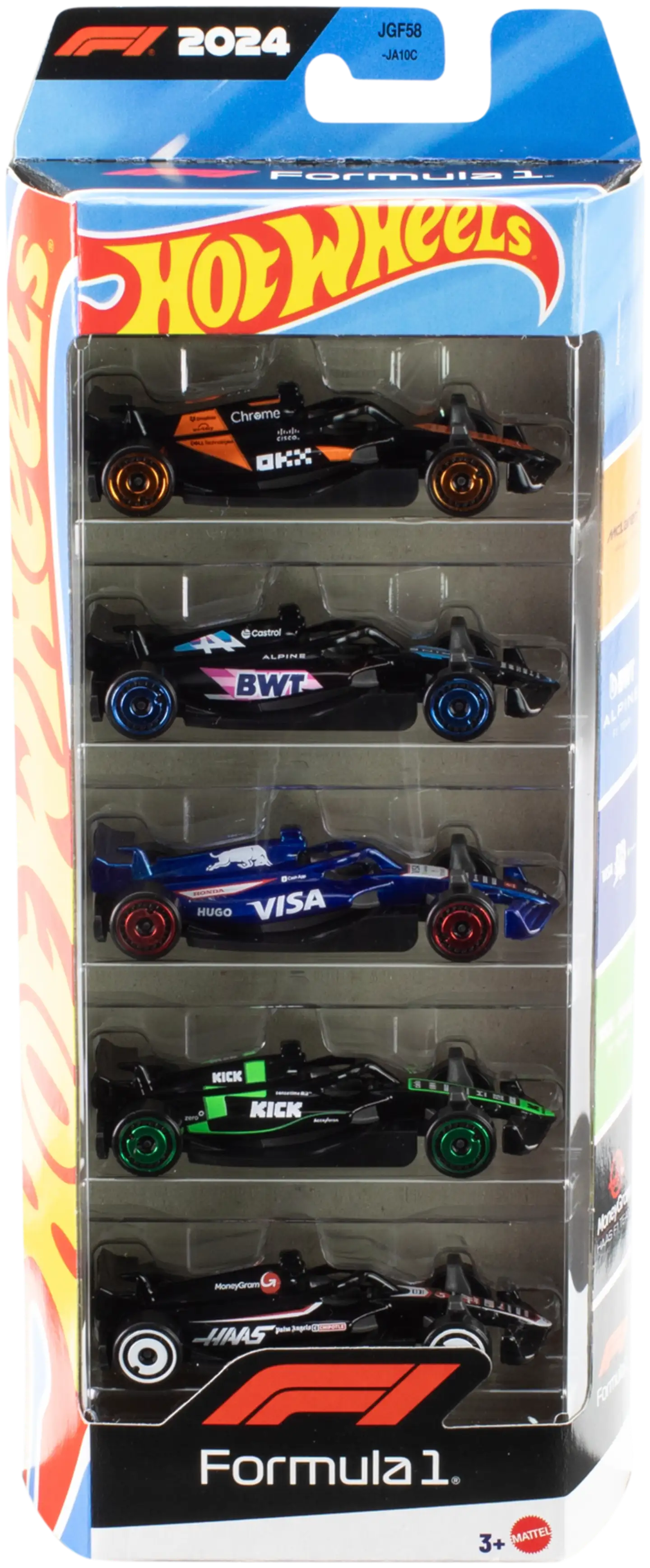 Hot Wheels Race F1 -Pikkuautot 5 Kpl - 2