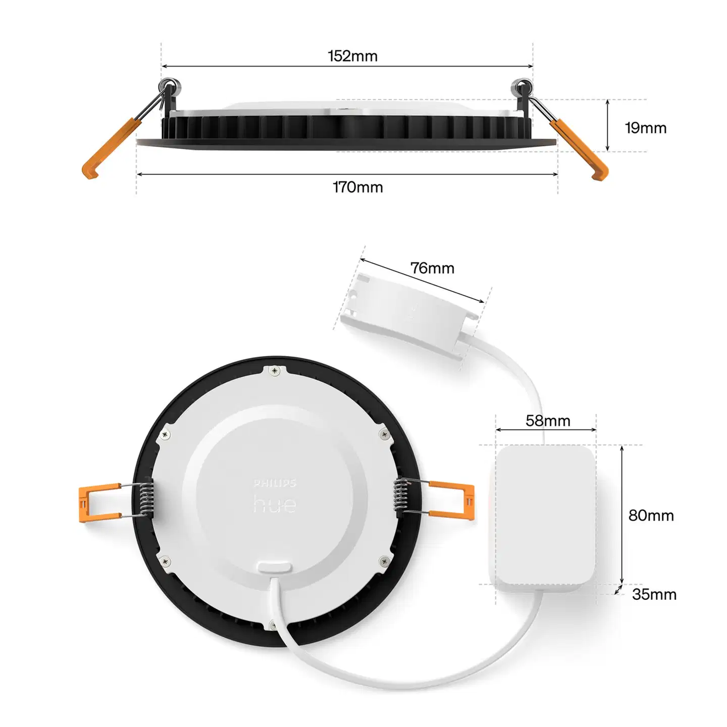 Philips Hue alasvalo 170mm musta - 4