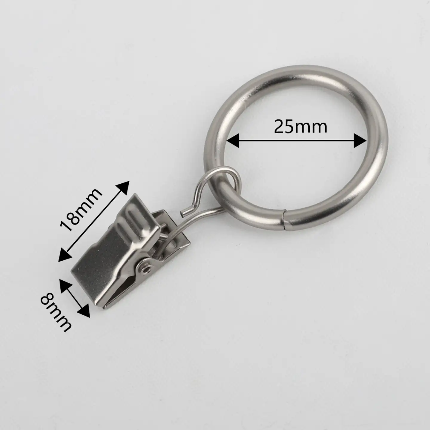 Ihanin verhorengas nipistimellä teräs 25/32mm 10kpl - 2