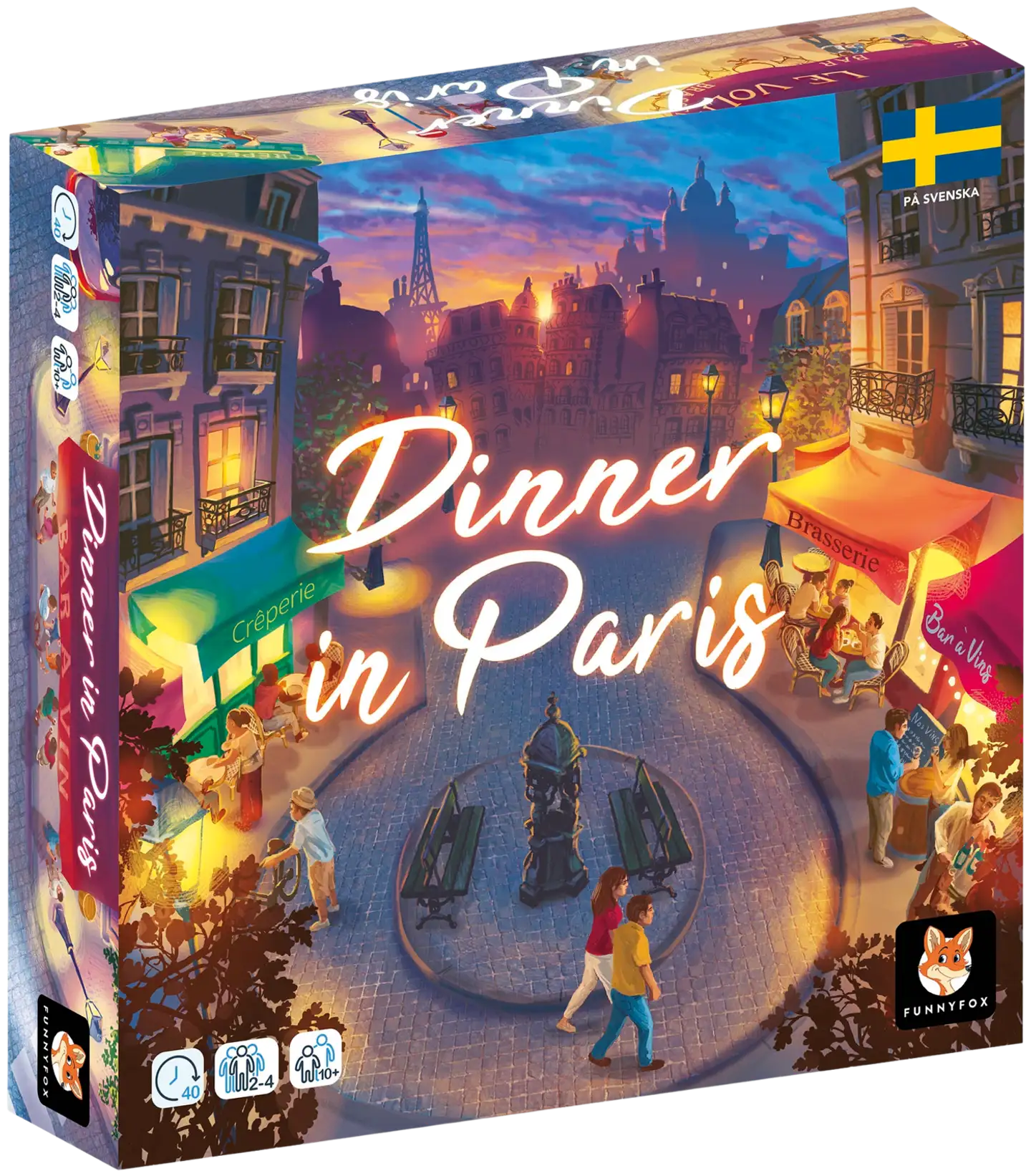 Dinner In Paris - Illallinen Pariisissa -lautapeli ruotsinkielinen