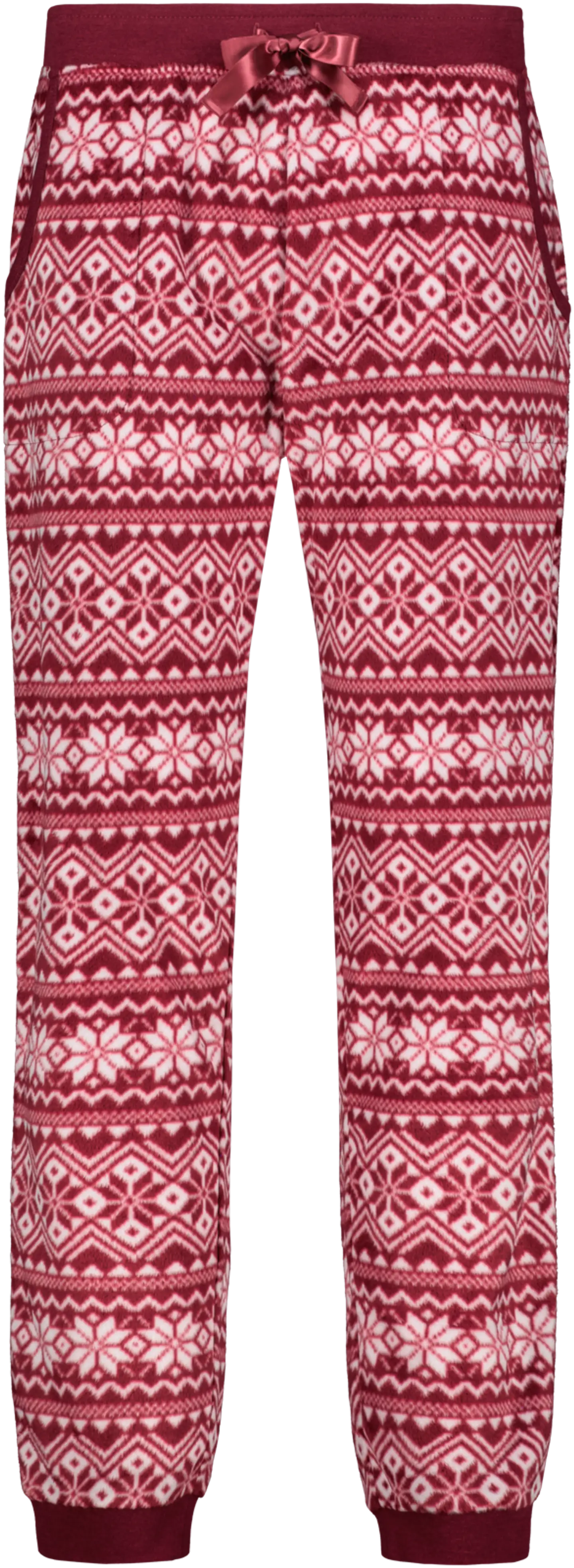 Actuelle naisten fleecehousut 212A382540 - Beaujoulais AOP