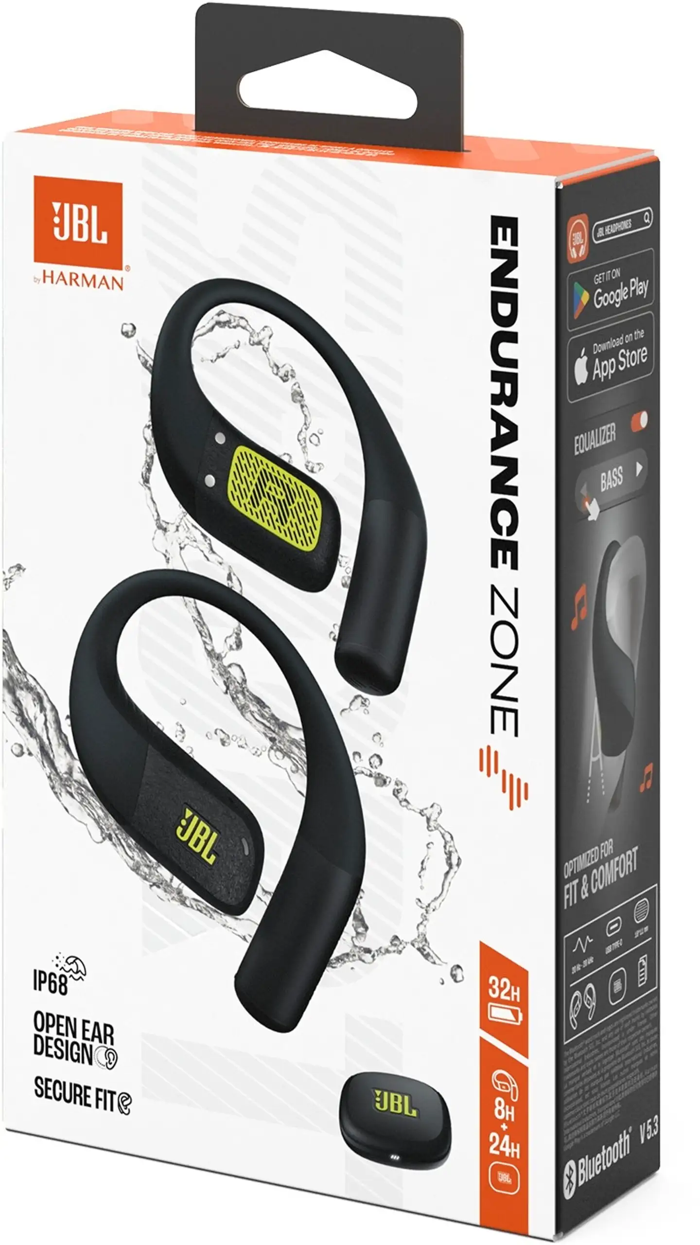 JBL langattomat urheilukuulokkeet Endurance Zone musta-lime - 9