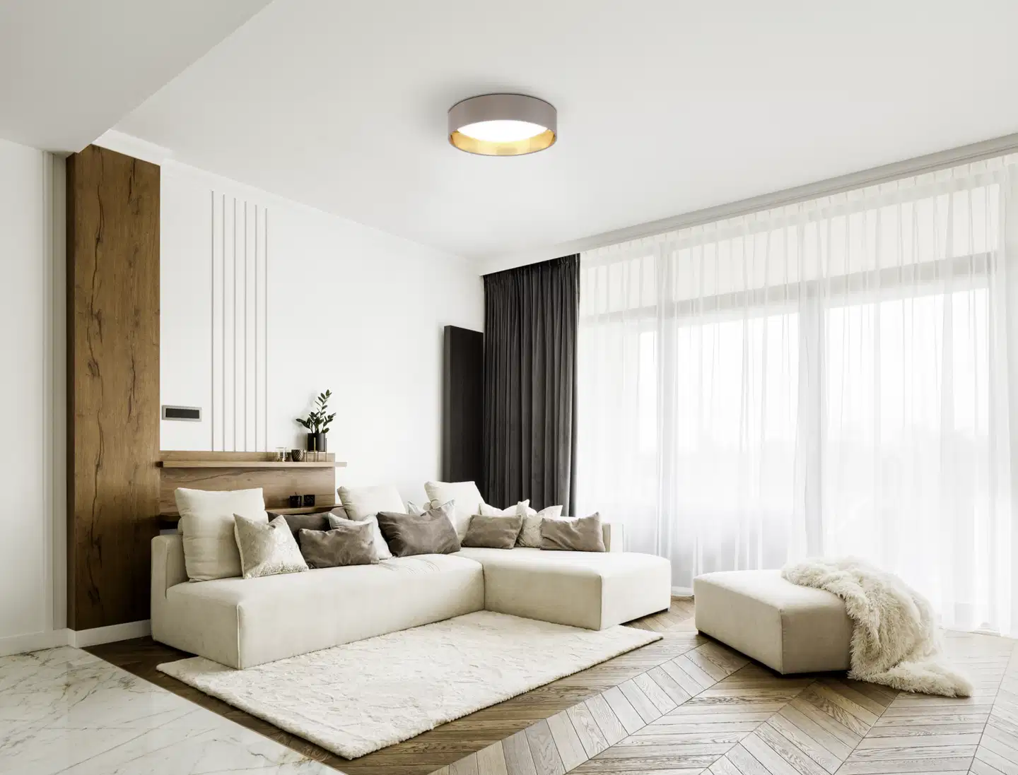 Kattovalaisin PALOMARO 2 3x3,6W LED 3000K 960lm IP20 cappuccino/kulta - 2