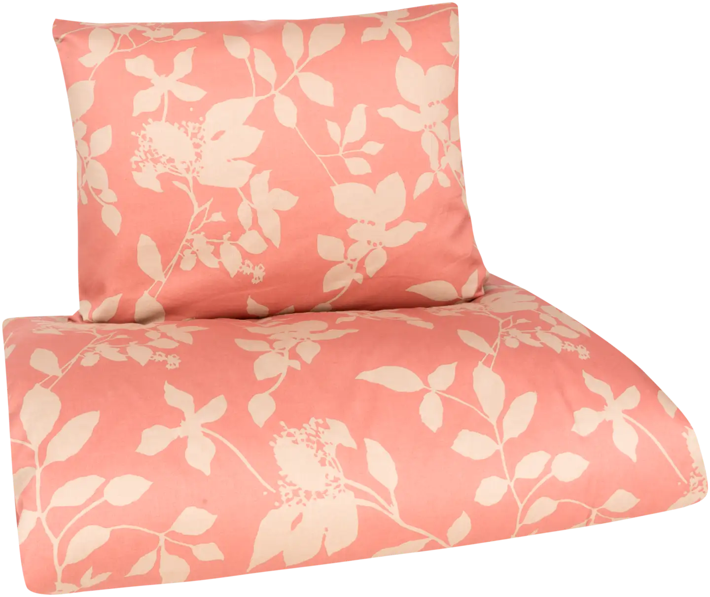House satiinipussilakanasetti Olivia 150 x 210 + 55 x 65 cm roosa/beige - 1