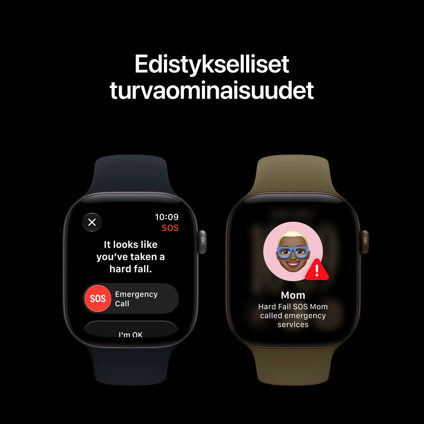 Apple Watch Series 12 GPS 46 mm:n tummanpronssinen alumiinikuori ja oliivinvihreä urheiluranneke - M/L - MJEU4QN/A - 6