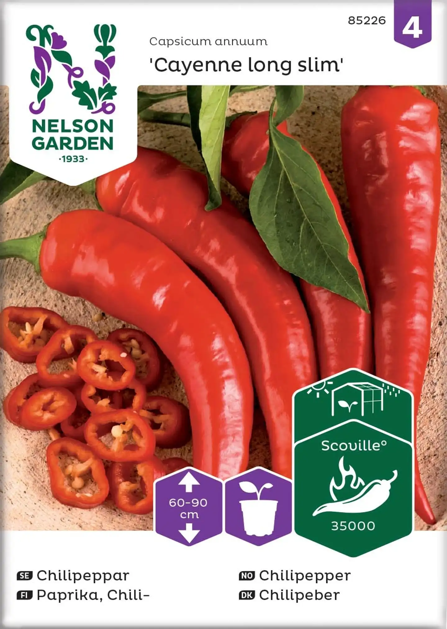 Nelson Garden Siemen Paprika, Chili-, Cayenne Long Slim