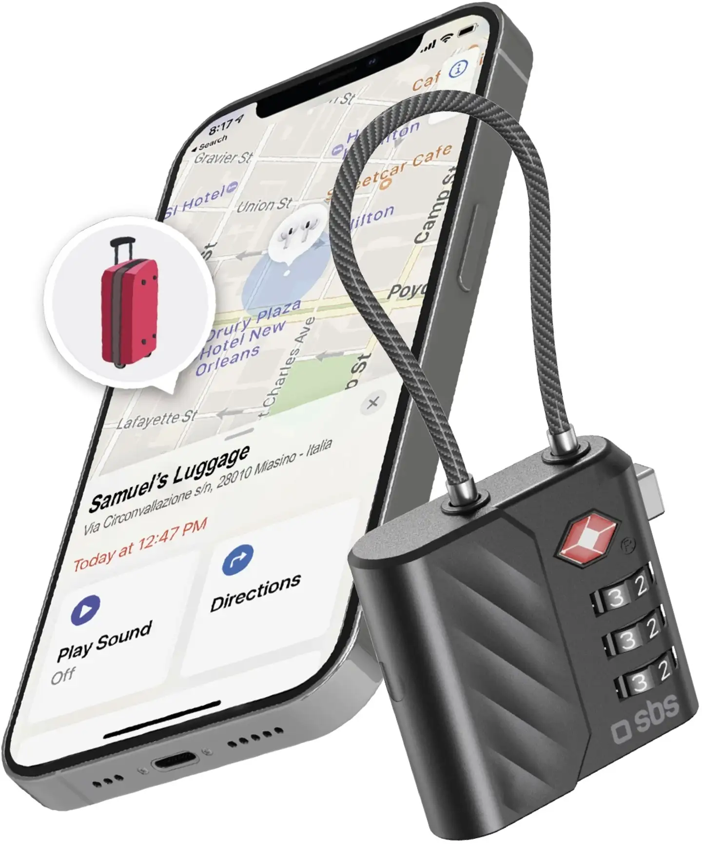 SBS Paikanninlukko Track My Lock