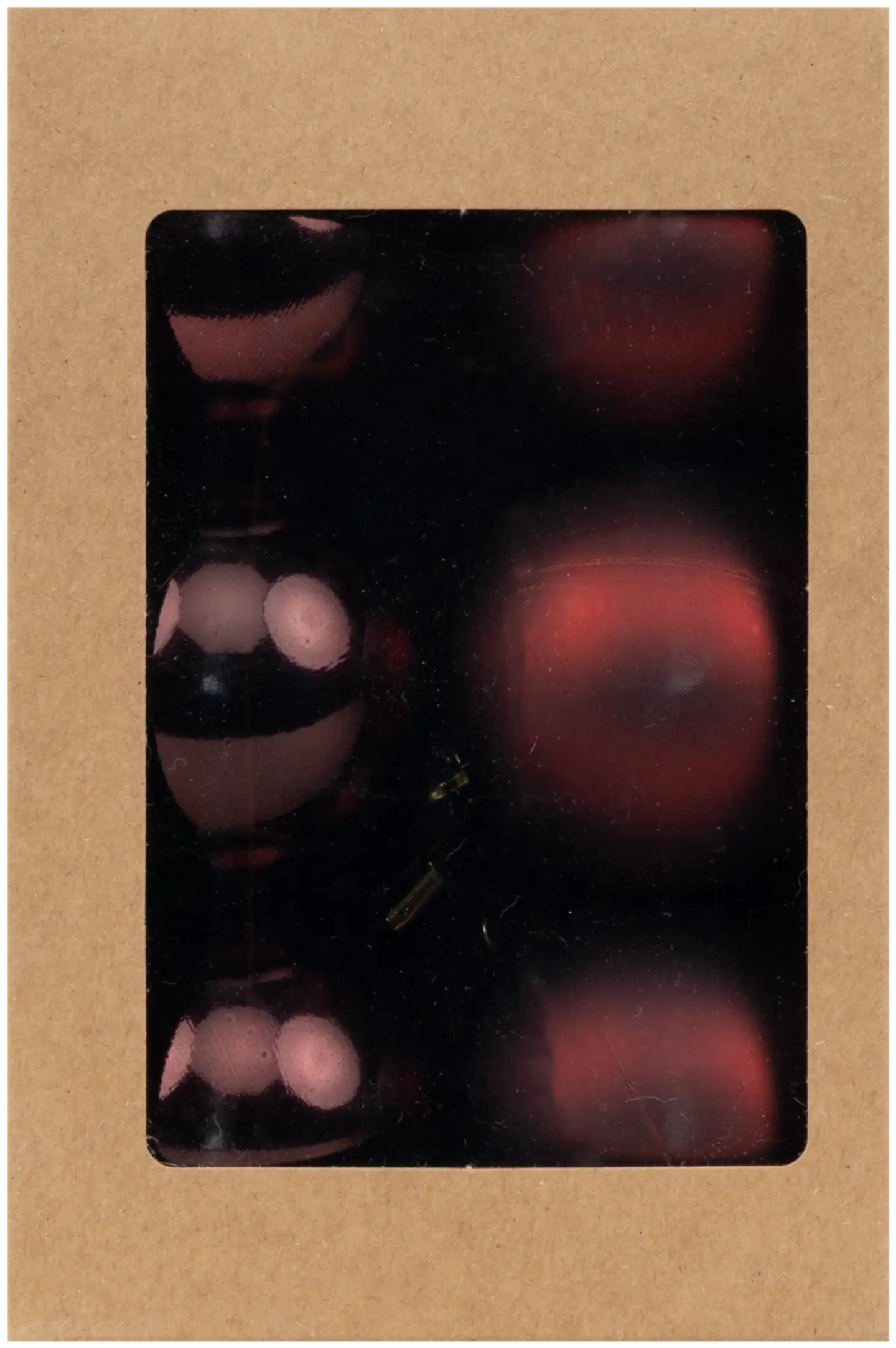 Joulupallo 5 cm 12 kpl burgundi - 2