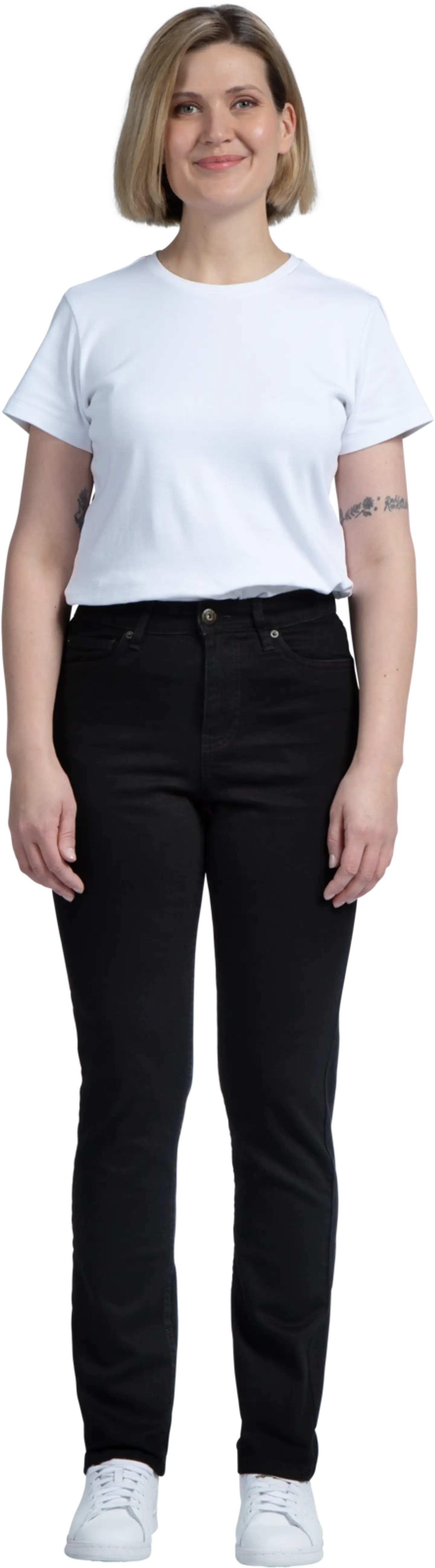 House naisten farkut Straight fit - BLACK WASH - 1