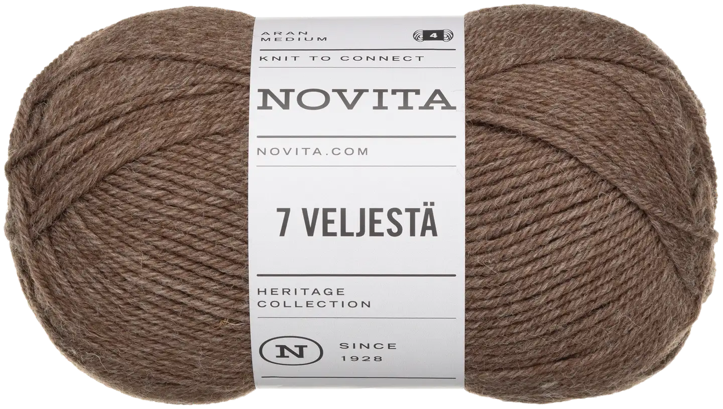 Novita lanka 7 Veljestä 100g metsäsieni 068 - 1