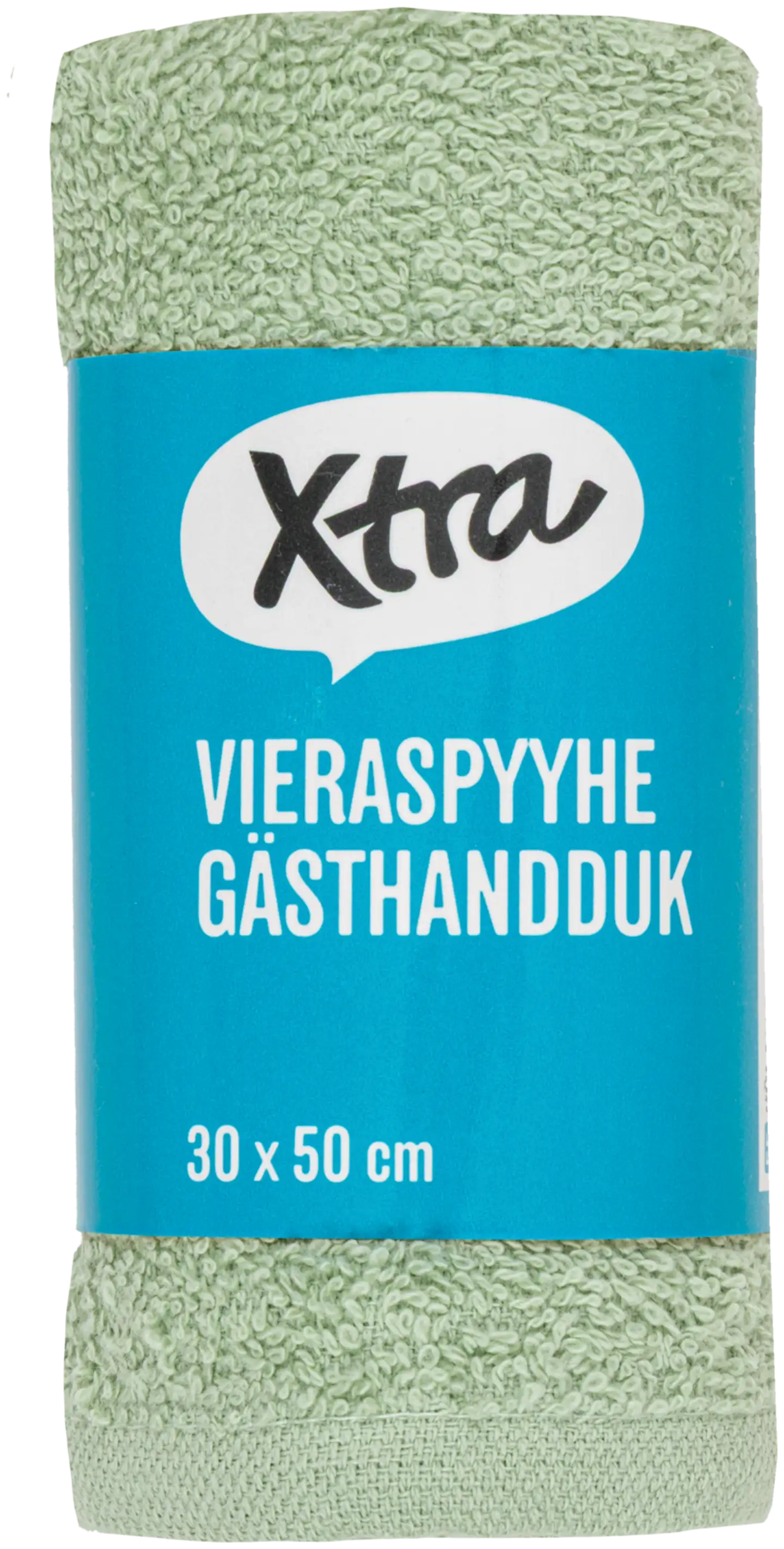 Xtra vieraspyyhe Anna 30x50 cm vaaleanvihreä