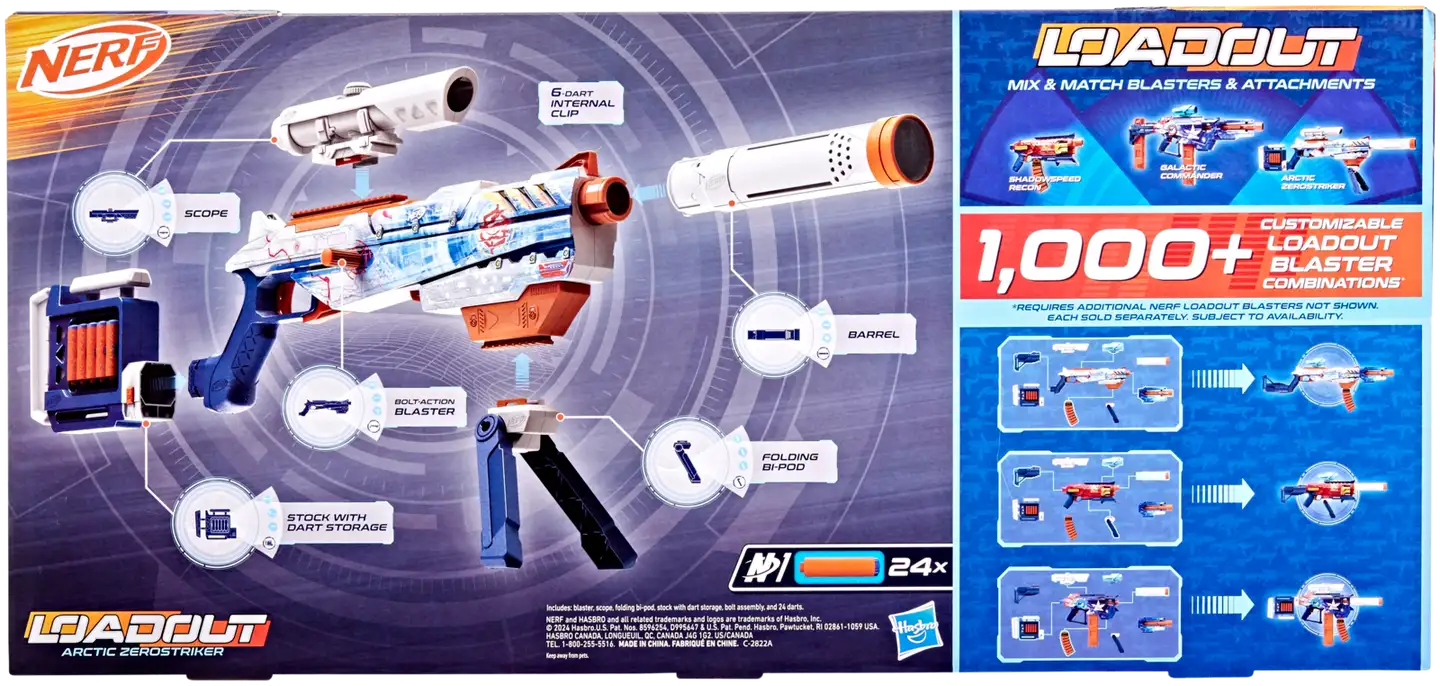 Nerf Loadout leikkipyssy Arctic zerostriker - 2