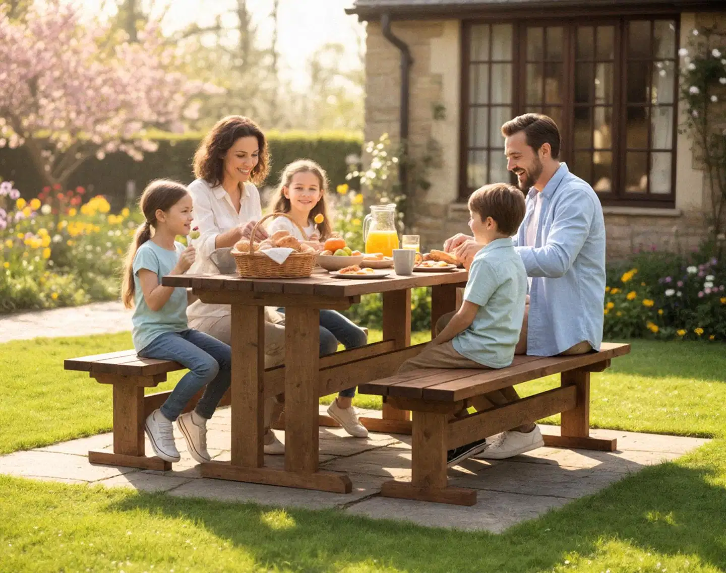 Jämerä kalusteryhmä 1500, luonnon ruskea, 150x150x75cm - 4