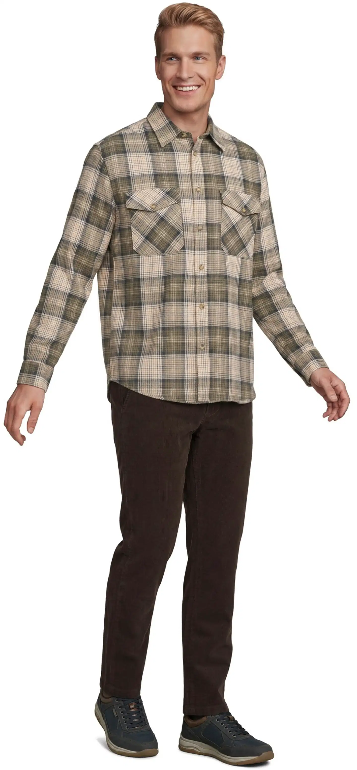 House miesten flanellipaita CYCLO® 194H382604 - Navy/Green Check - 4