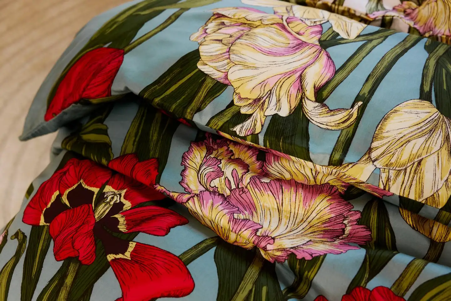 Vallila satiini pussilakanasetti Kukoistus 150x210 cm multi - 3