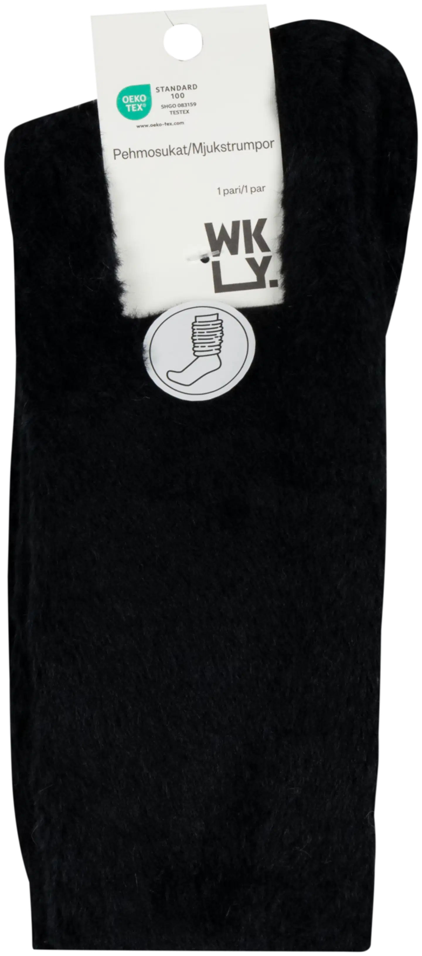WKLY. naisten pehmeät slouch-sukat 214W322602 - Black - 2