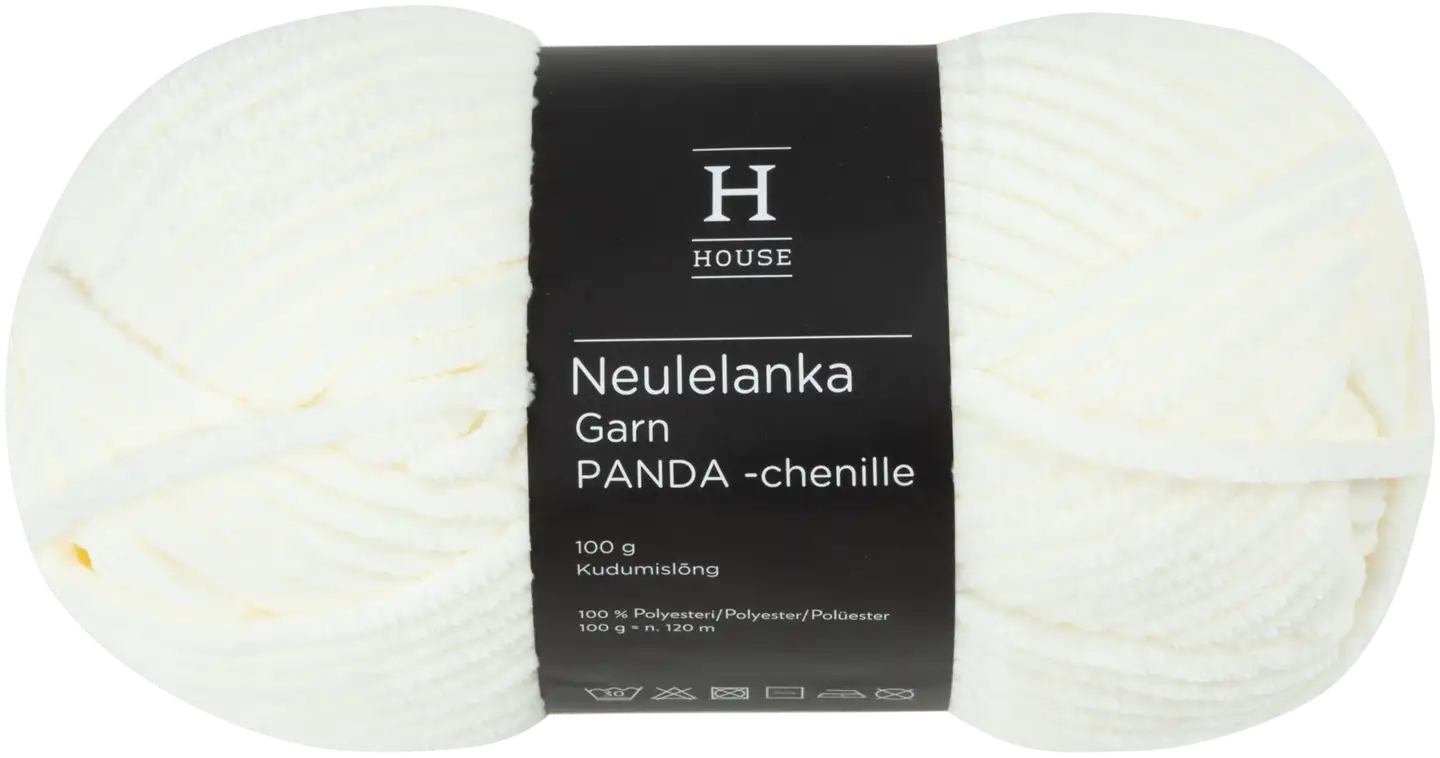 House lanka Panda chenille 100g ecru white