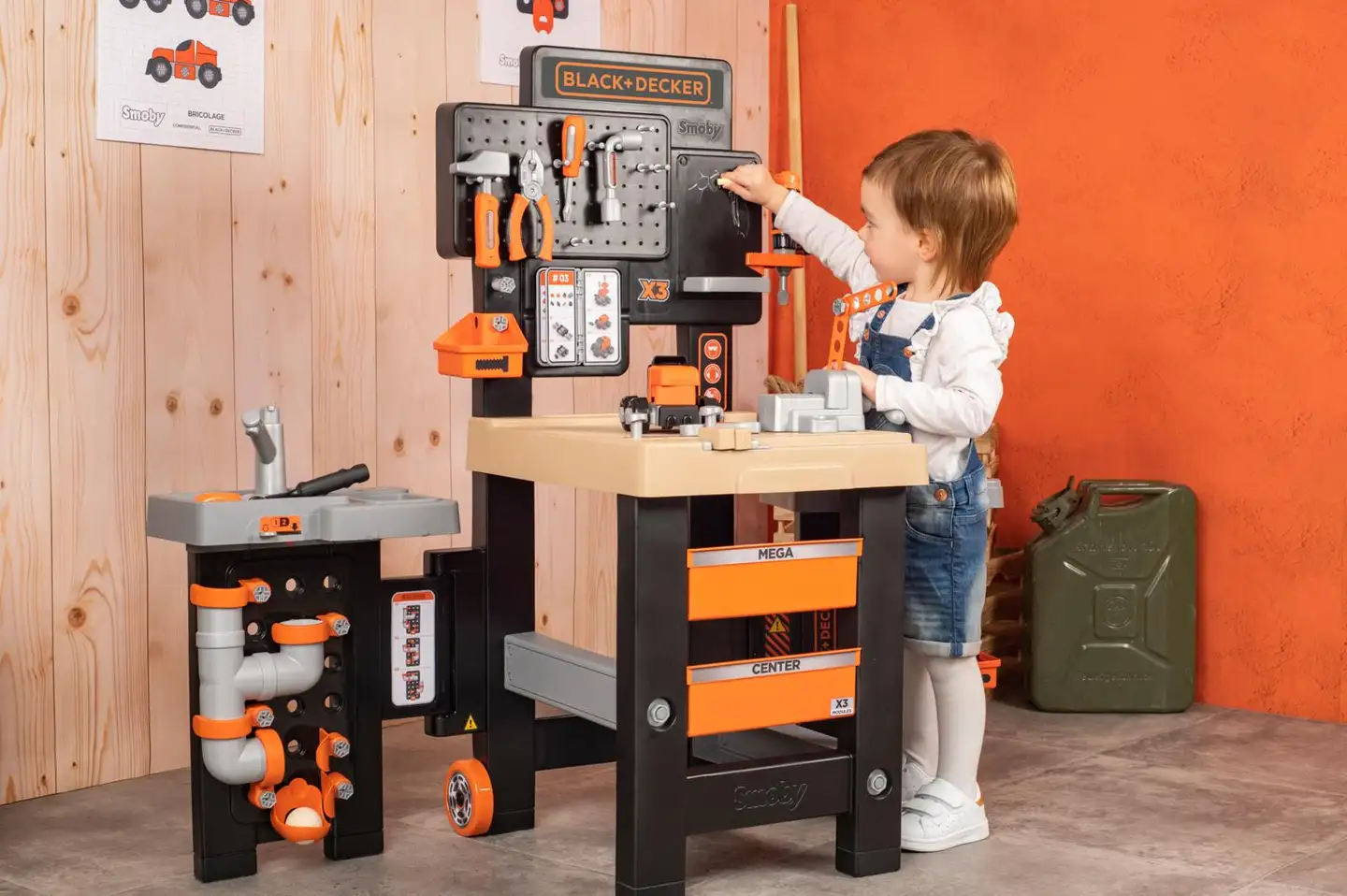 Smoby - Black + Decker Mega Center -työkalupenkki - 9