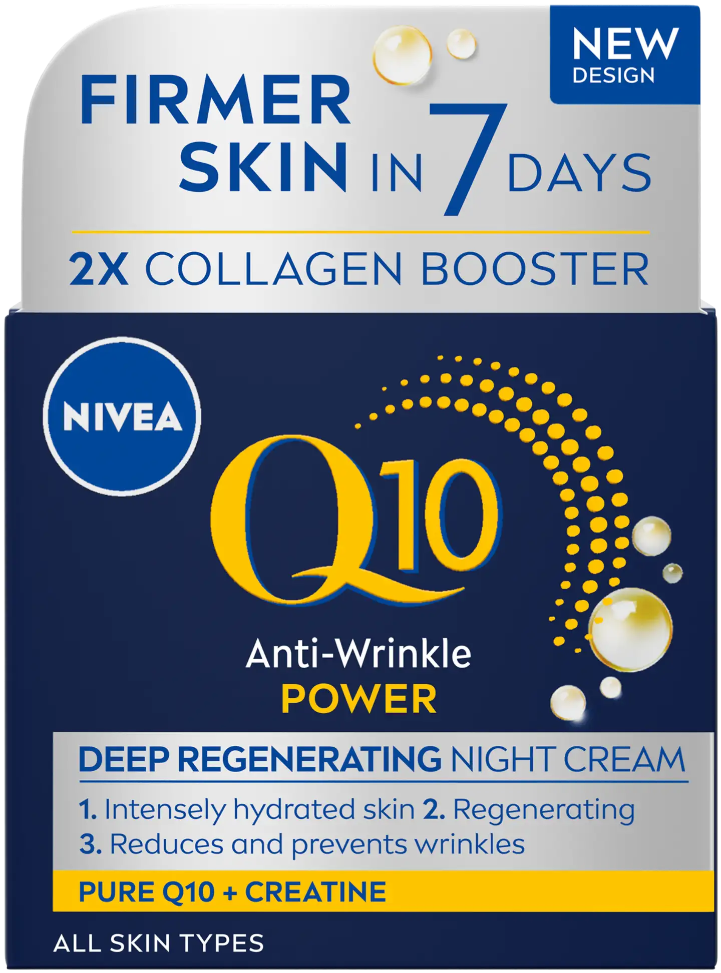 NIVEA 50ml Q10 Anti-Wrinkle Power Deep Regenerating Night Cream -yövoide