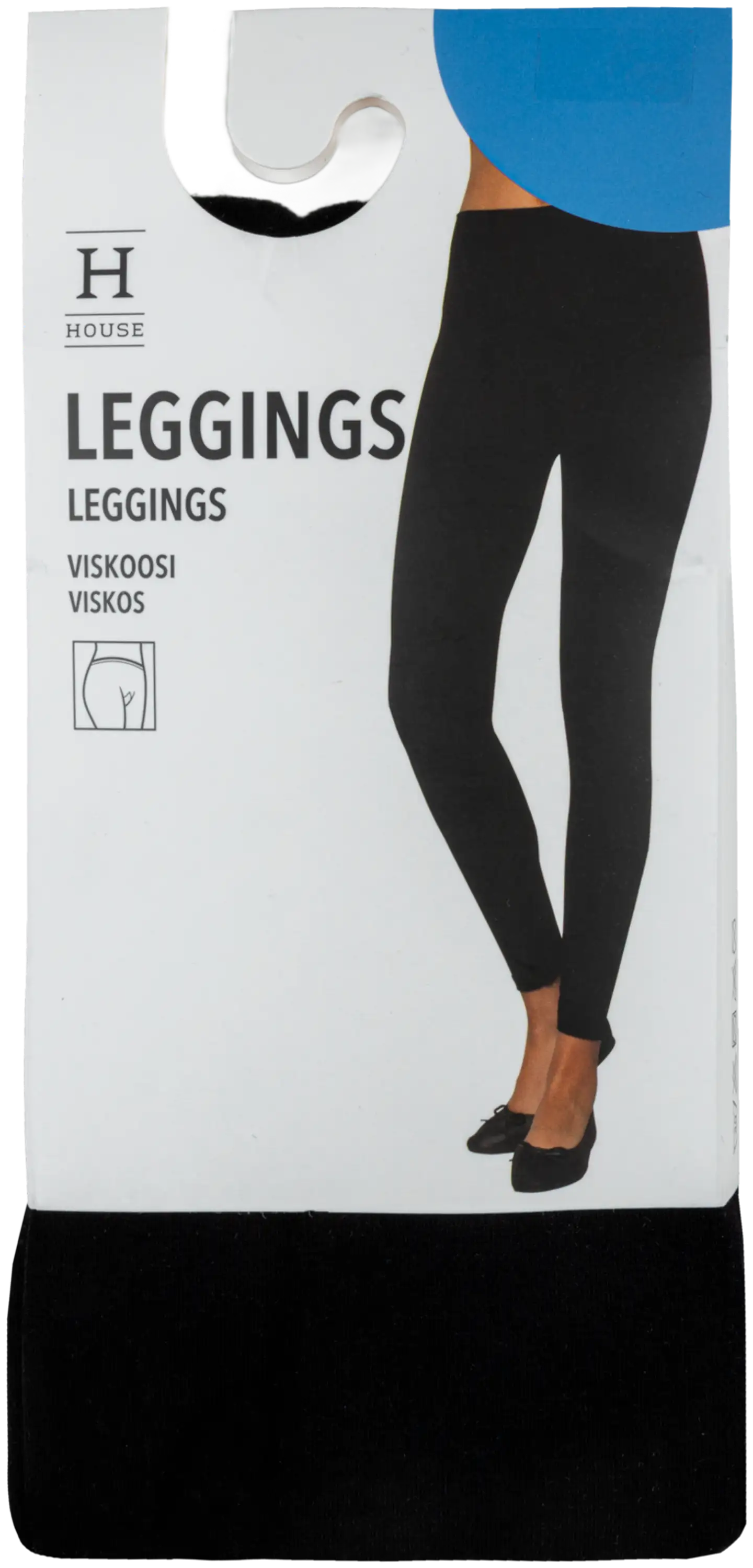 House naisten saumattomat viskoosileggingsit - BLACK - 2