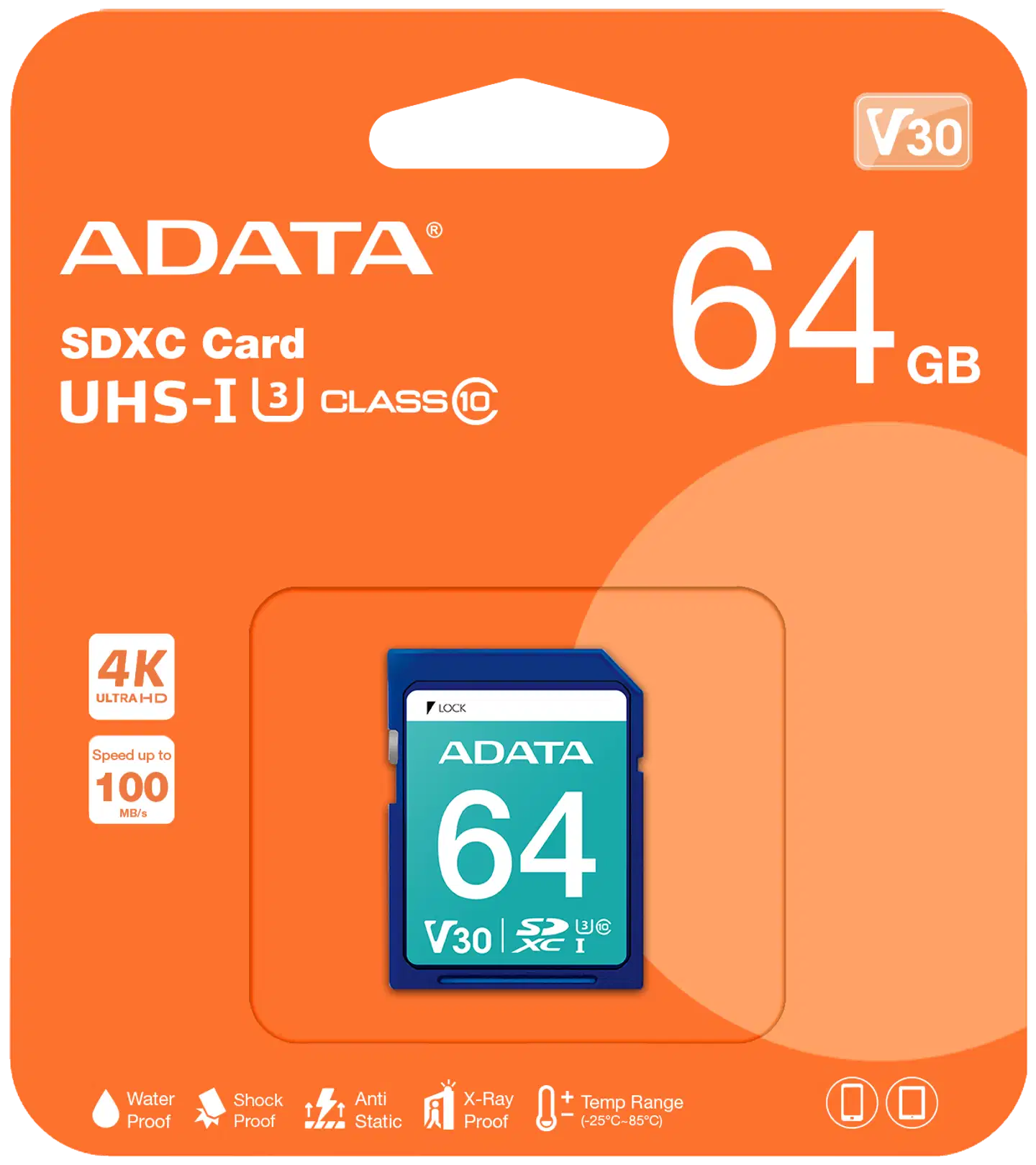 ADATA Premier Pro SDXC -muistikortti, 64 GB - 2
