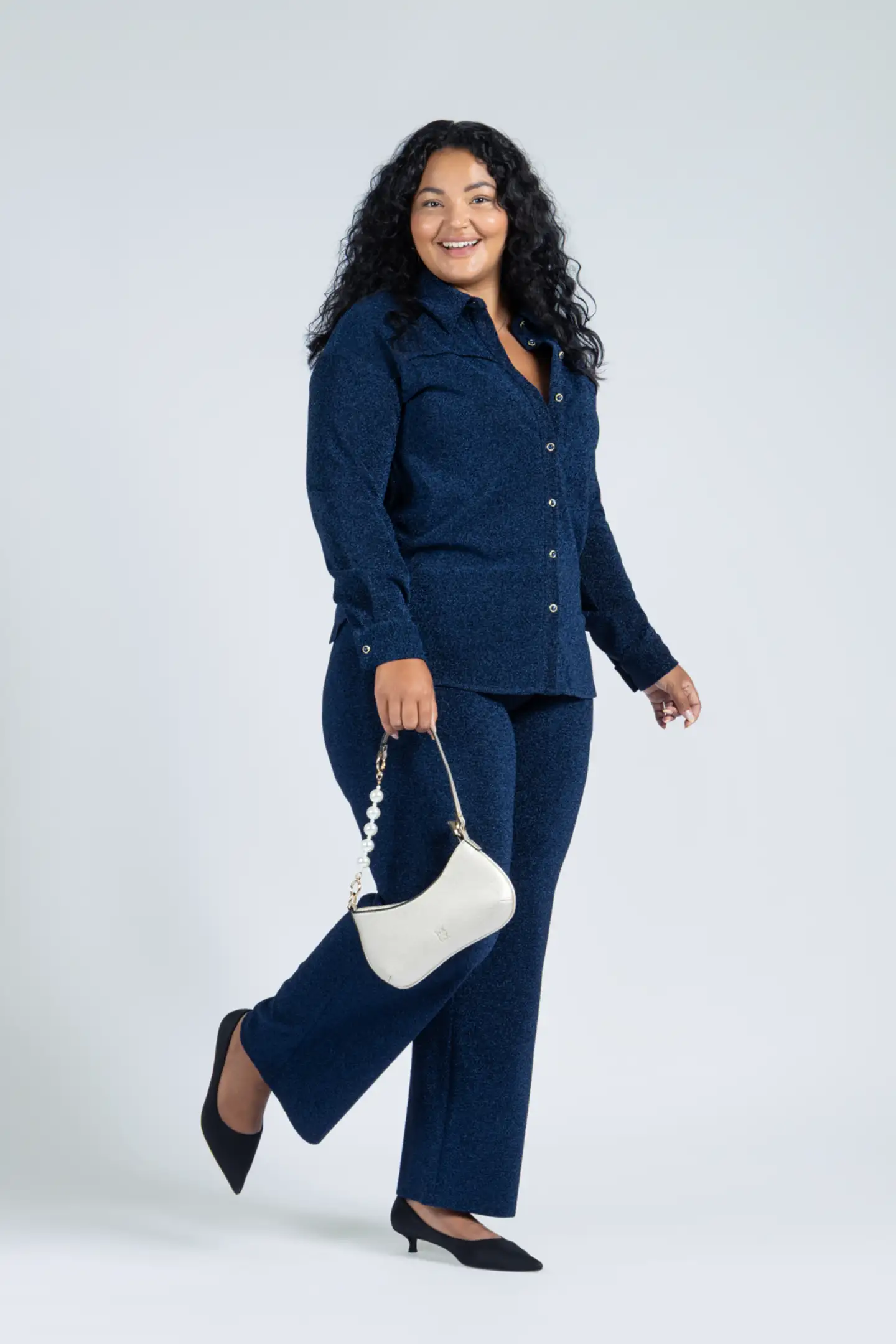 Now Curvy naisten juhlahousut 117179 - Glitter - 5