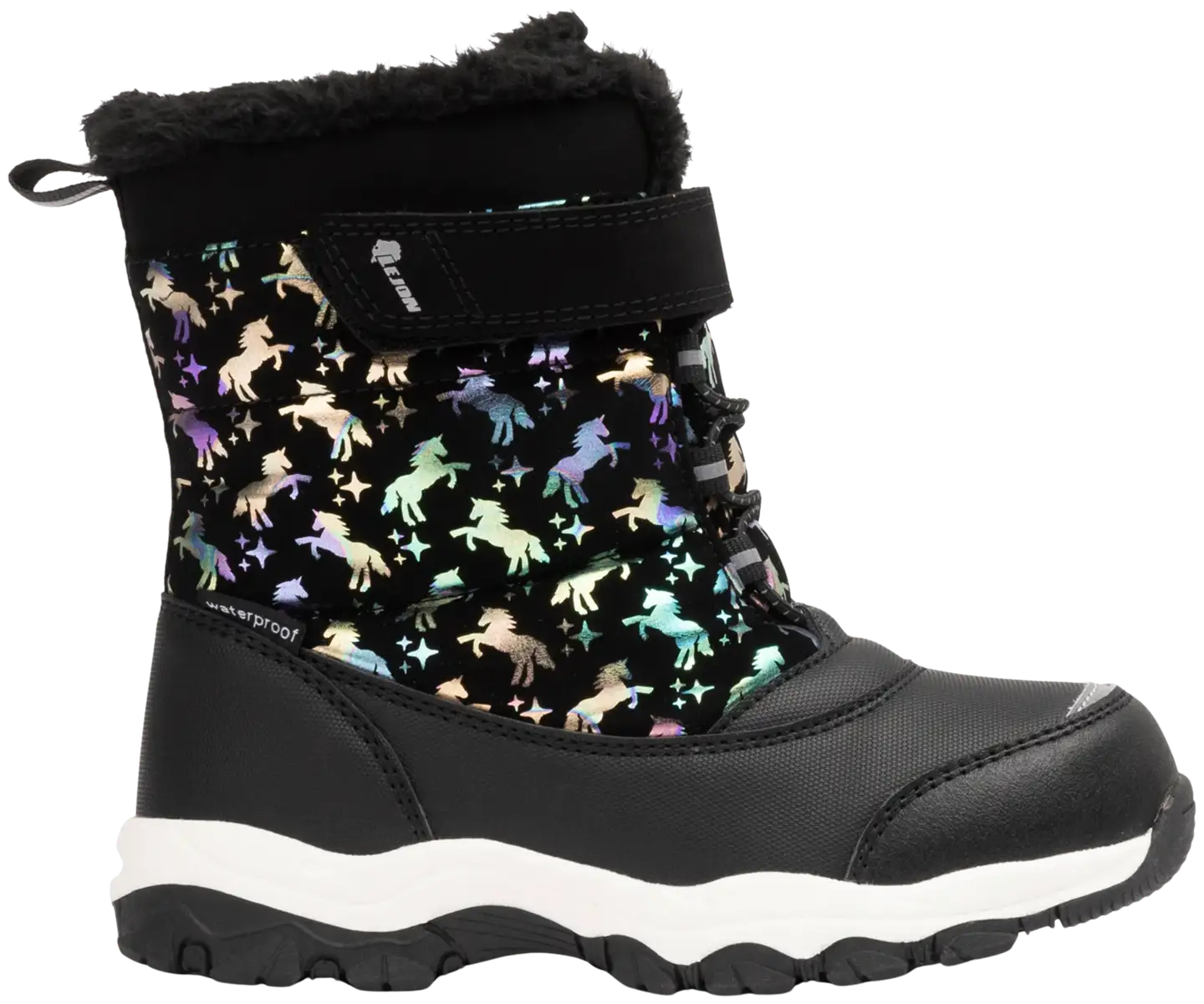 Lejon lasten vedenpitävät talvikengät Aiden WP Unicorn - black multicolored - 1