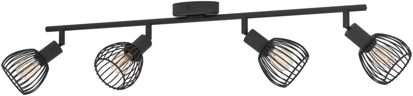 EGLO kattospotti 4-os. Sonnino E14 musta - 1