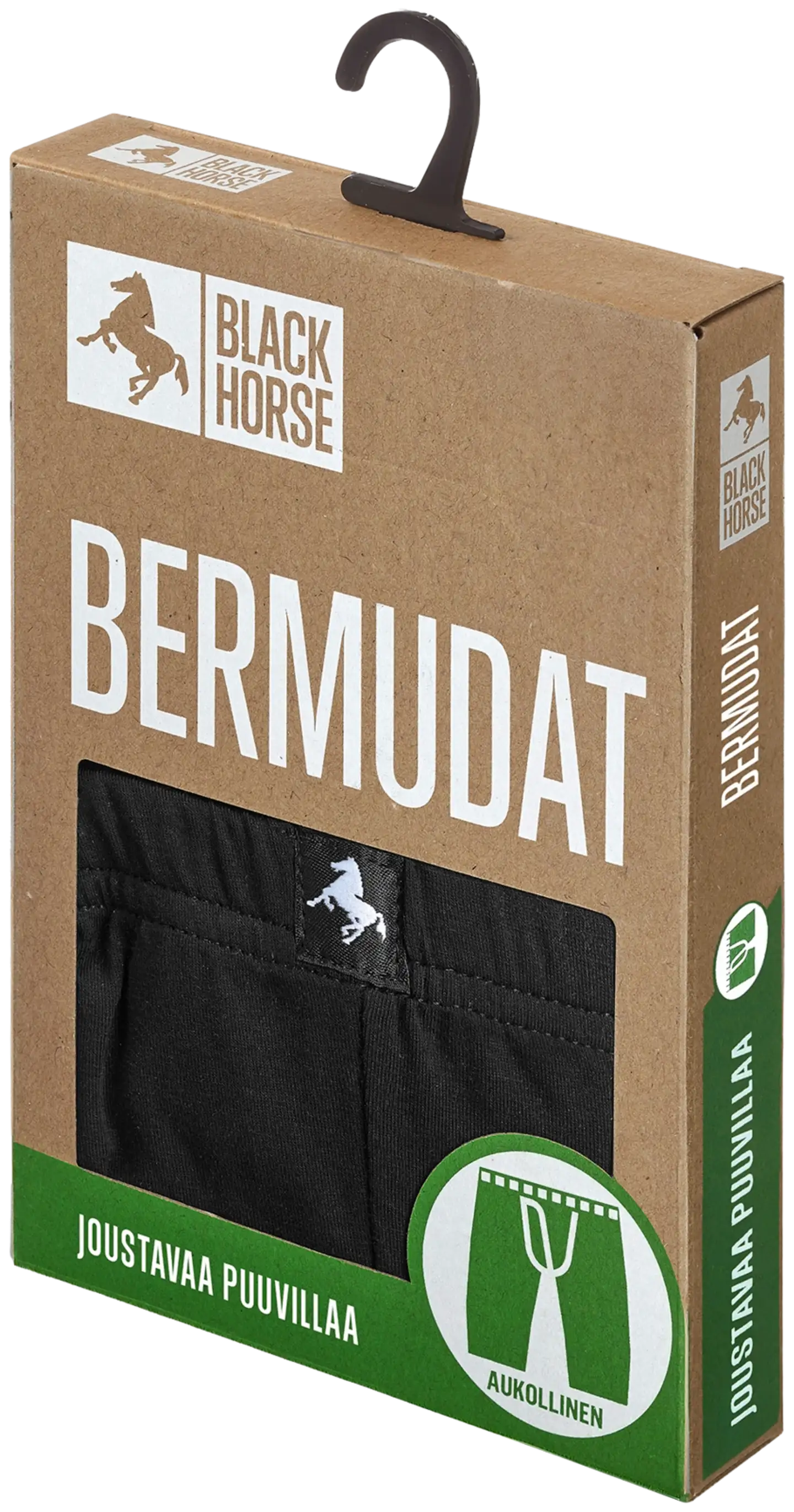 Black Horse miesten basic bermudat I162 - BLACK - 4