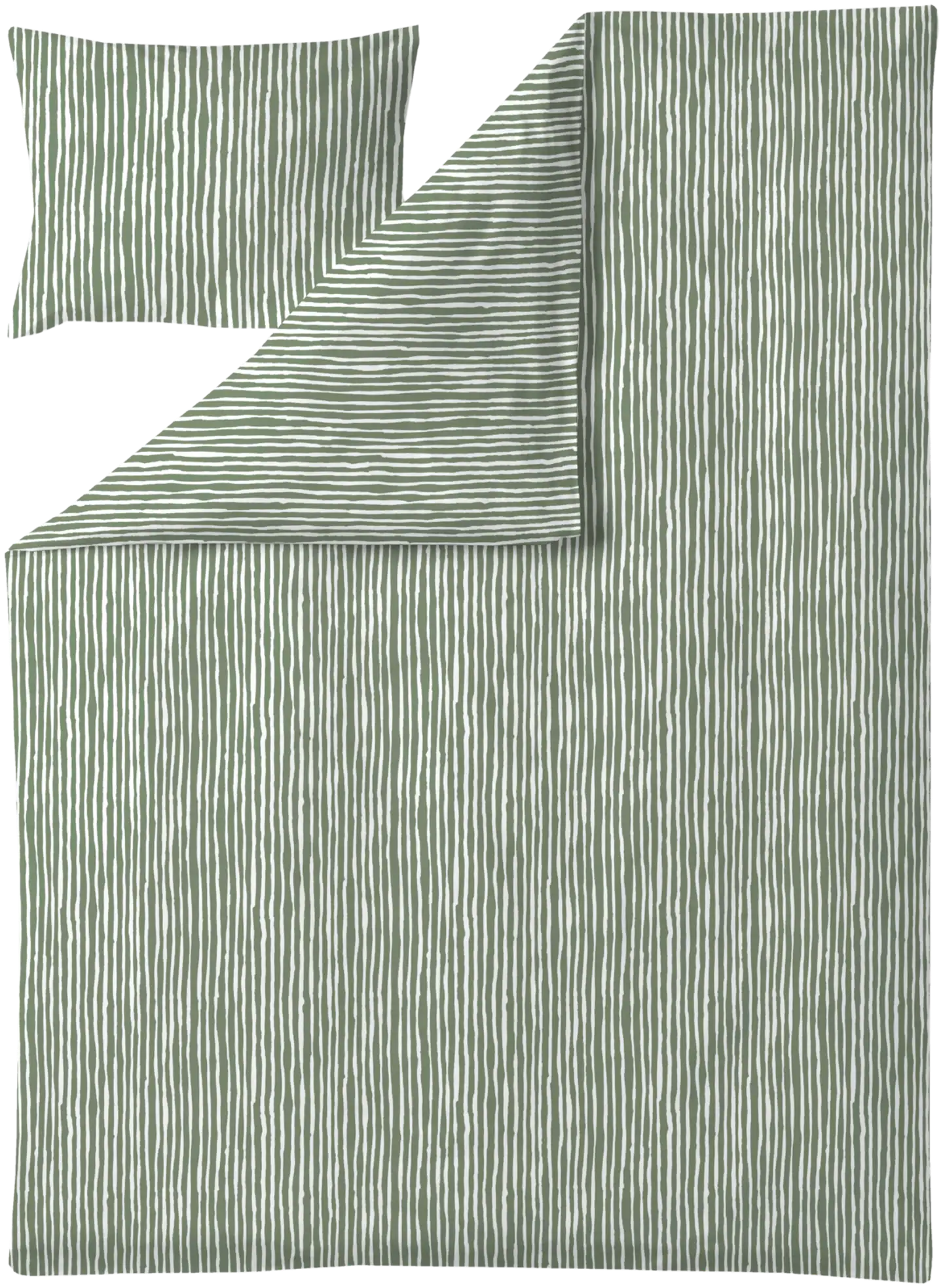 Finlayson pussilakanasetti Tiuhta 150X210+50X60 vihreä-valkoinen