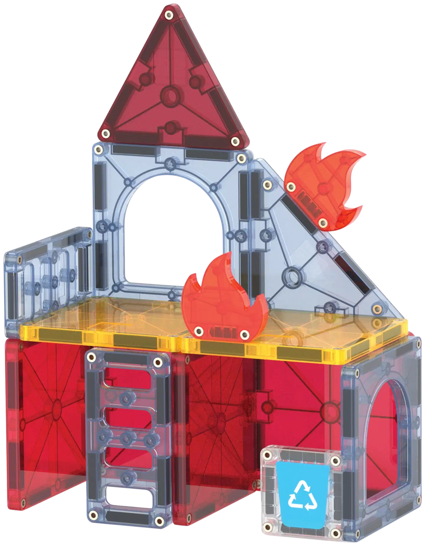 Magna-Tiles palo- ja pelastusasema 27 osaa - 4