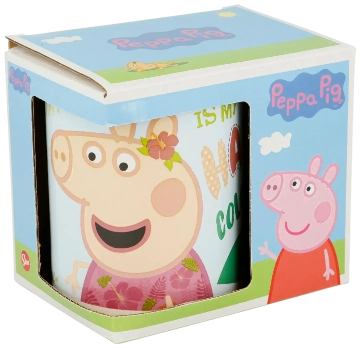 Stor. muki Peppa Pig Pink Flamingo