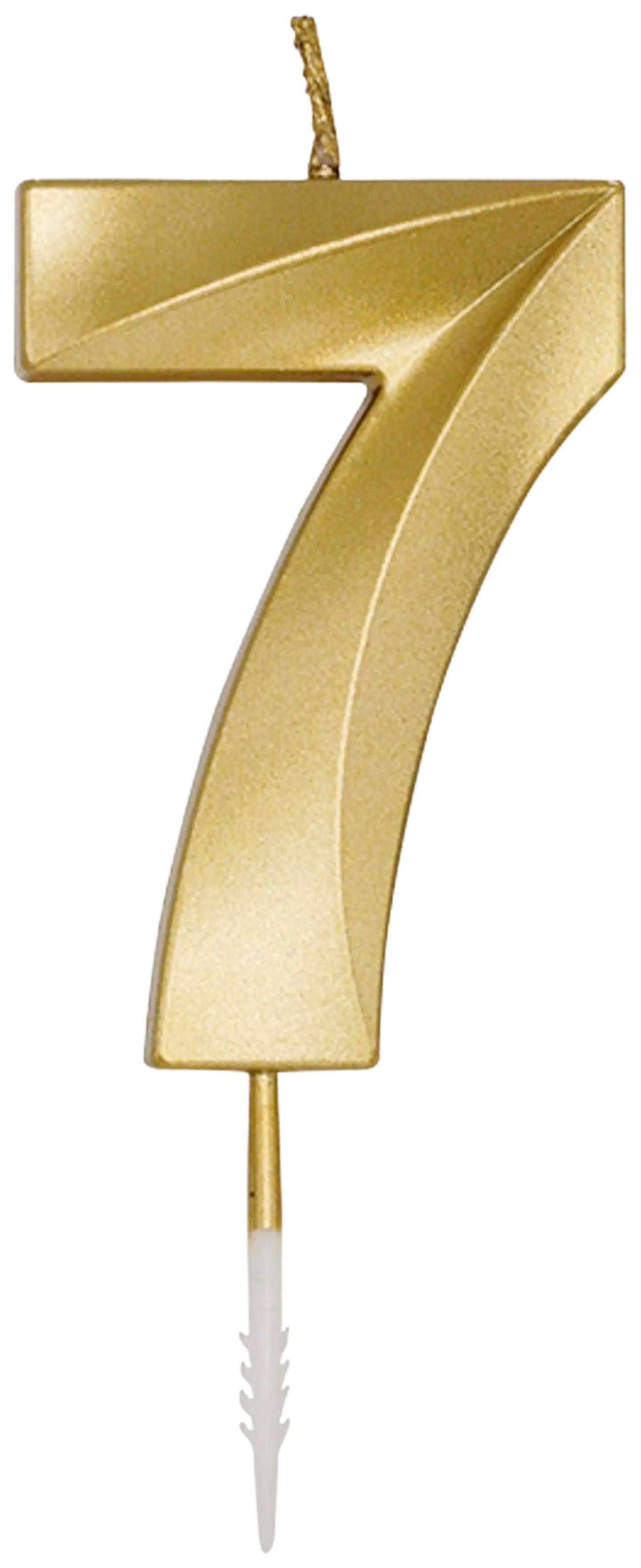 Kakkukynttilä 7 kultainen 6 cm - 2