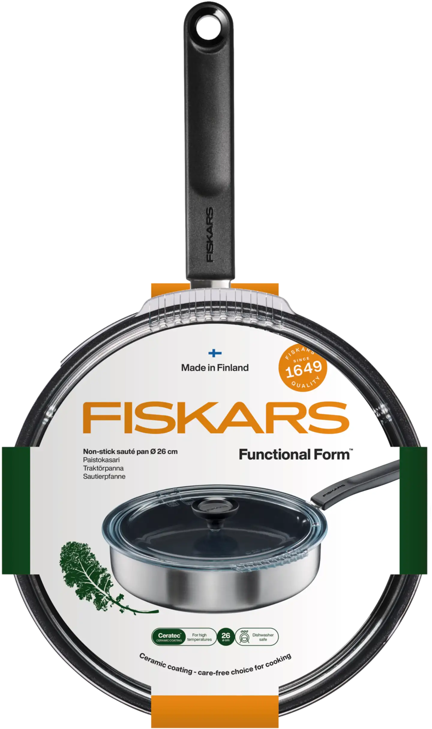 Fiskars Functional Form kannellinen paistokasari 26 cm - 8