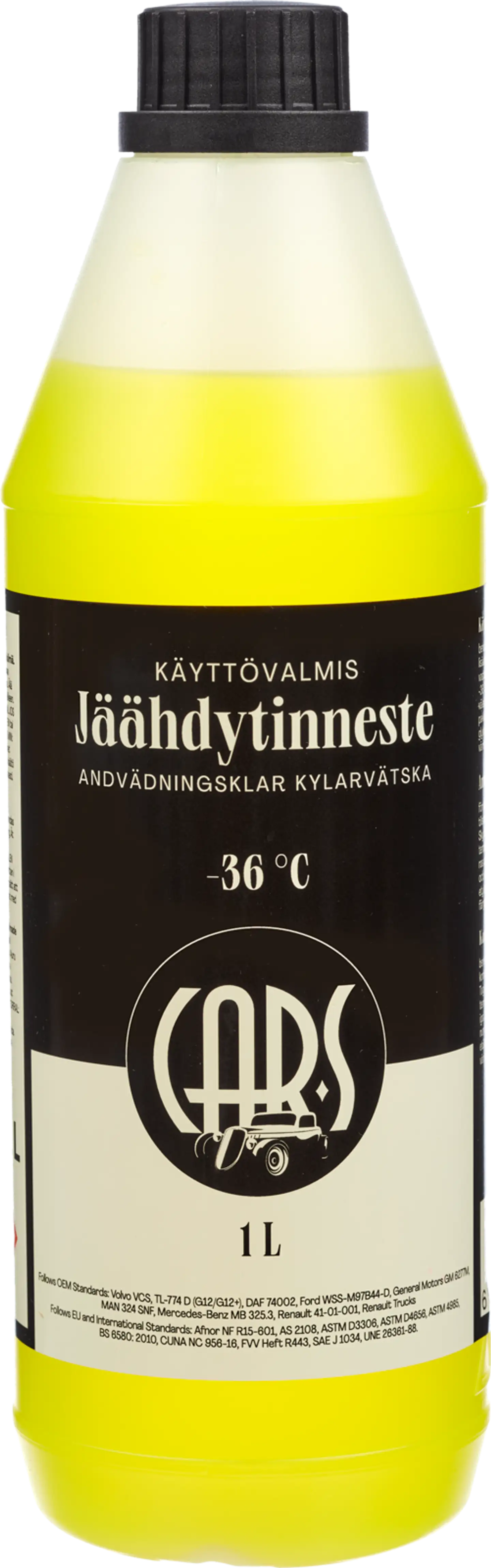 CAR-S Käyttövalmis Jäähdytinneste -36 Keltainen 1L