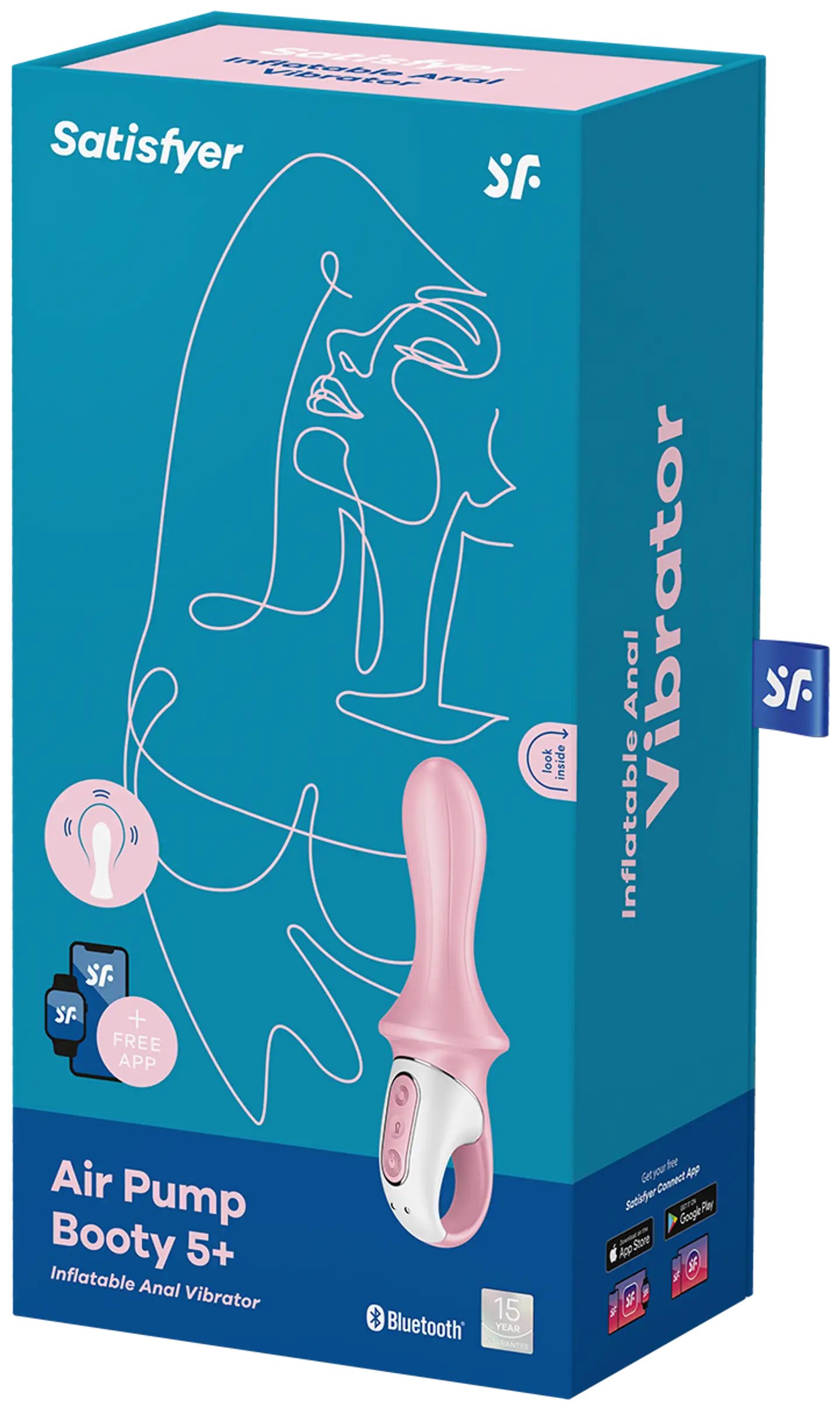 Satisfyer anaalivibraattori Air Pump Booty 5+ punainen - 6