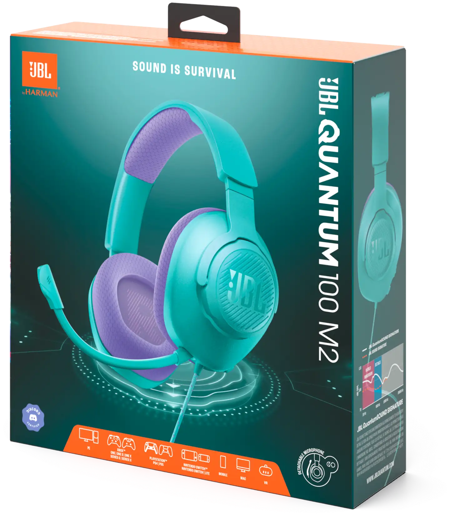 JBL Pelikuulokkeet Quantum 100 M2 syaani - 9