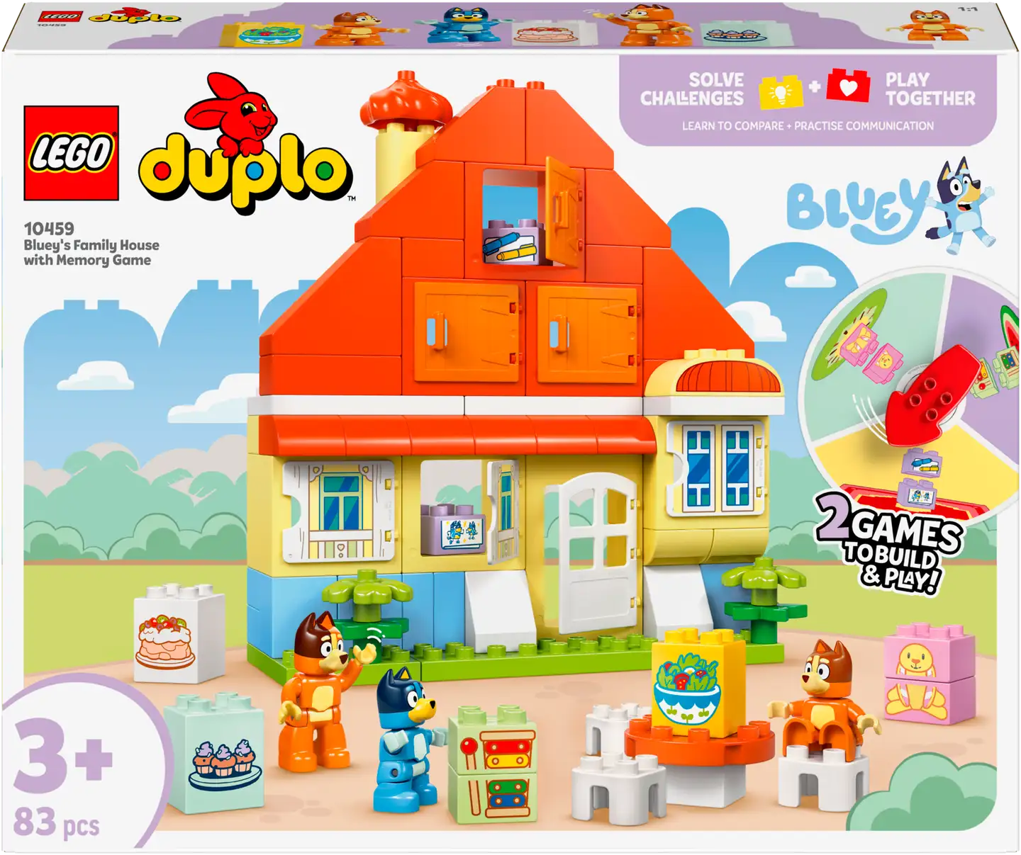 LEGO DUPLO Bluey 10459 Blueyn perheen talo ja muistipeli - 2