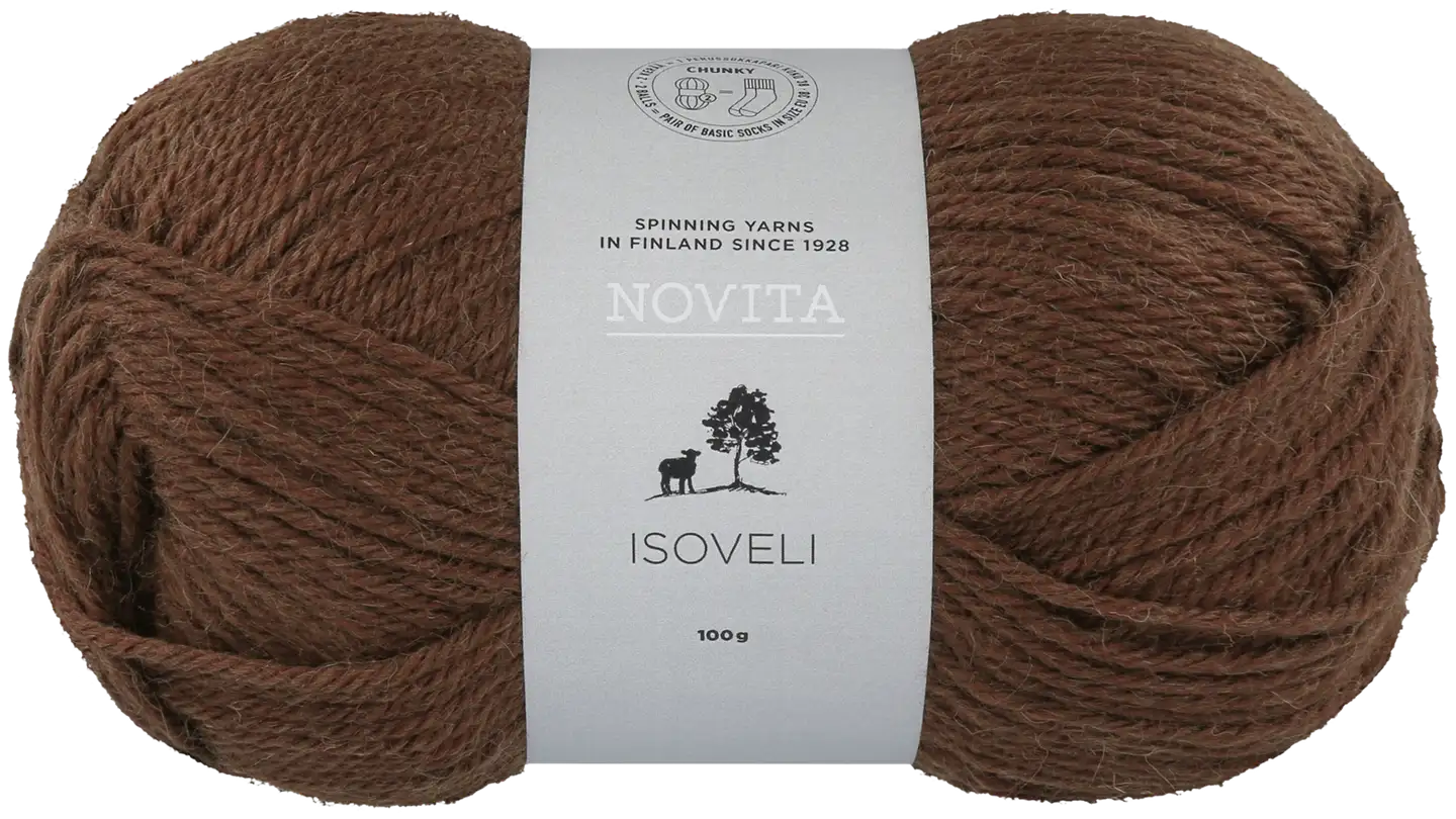 Novita lanka Isoveli 100 g kaarna 673 - 1