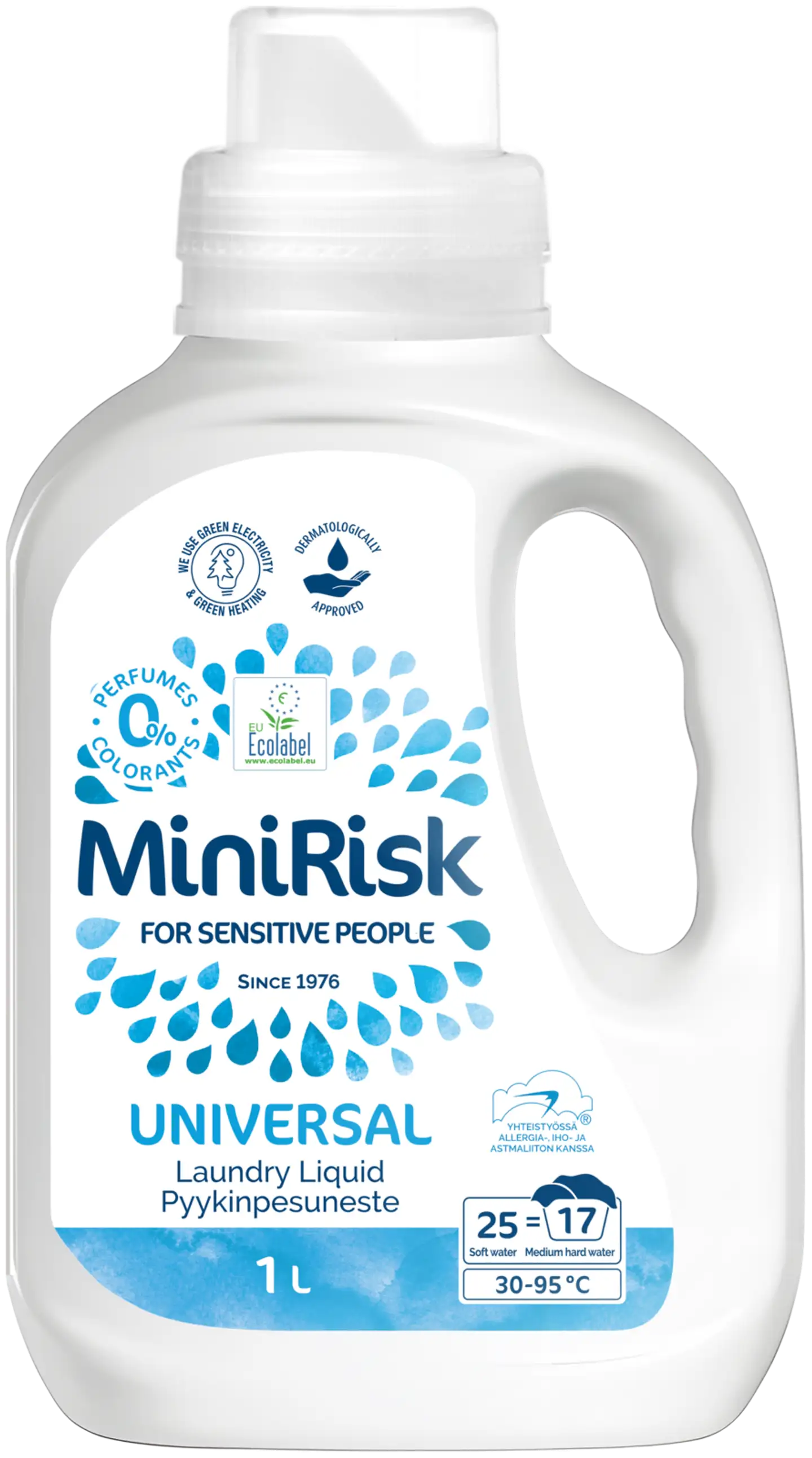 Mini Risk Universal hajusteeton pyykinpesuneste, 1L