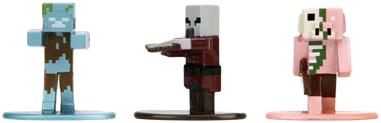 Jada Minecraft keräilyhahmot, 4 cm, metallia (die-cast), 18 kpl/pakkaus - 7