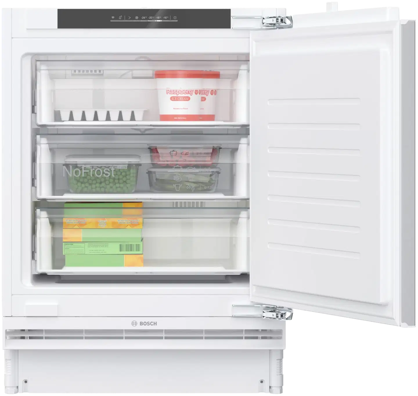 Bosch Serie 6 työtason alle asennettava pakastin 82 x 59.8 cm pehmeästi sulkeutuva litteä sarana - 1
