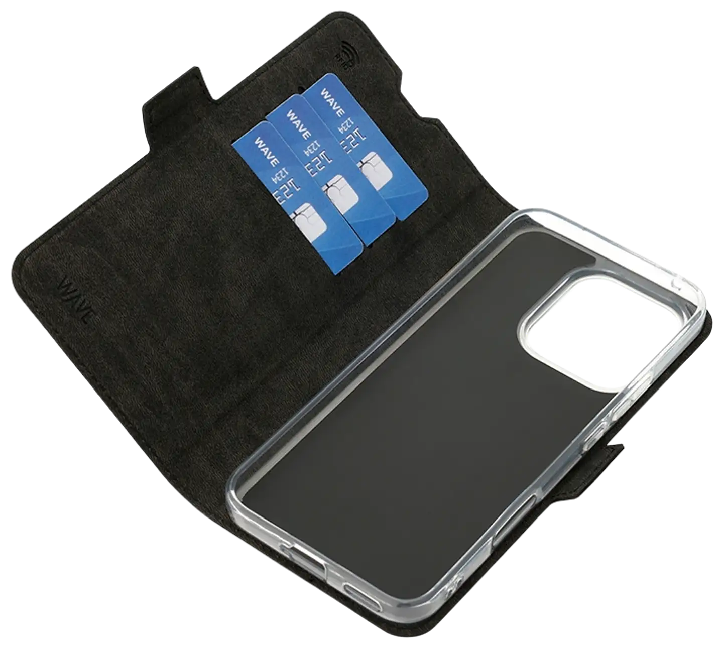 Wave Book Case, Honor 400 Lite, Musta - 4