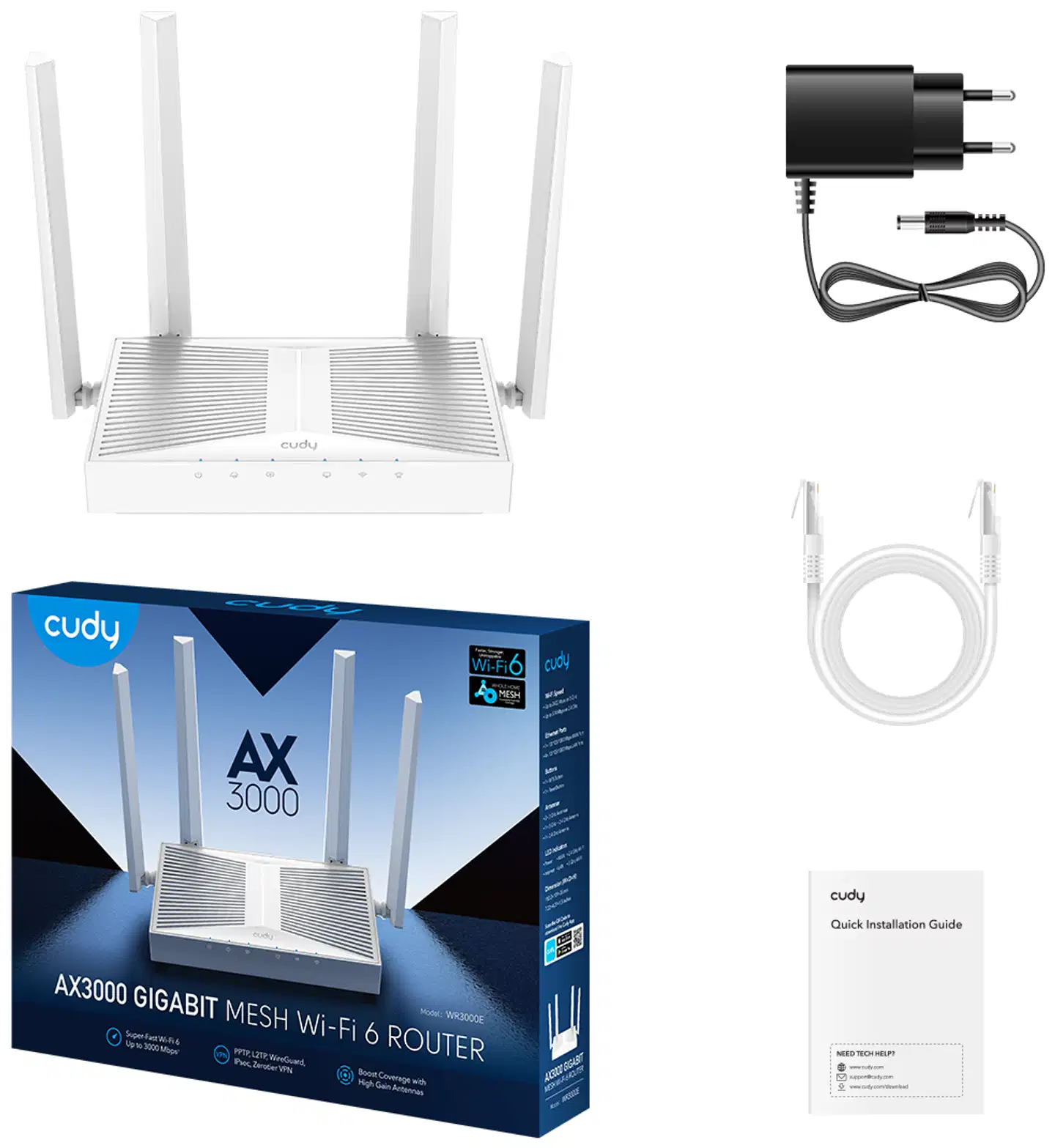 Cudy WiFi-reititin WR3000E - 4