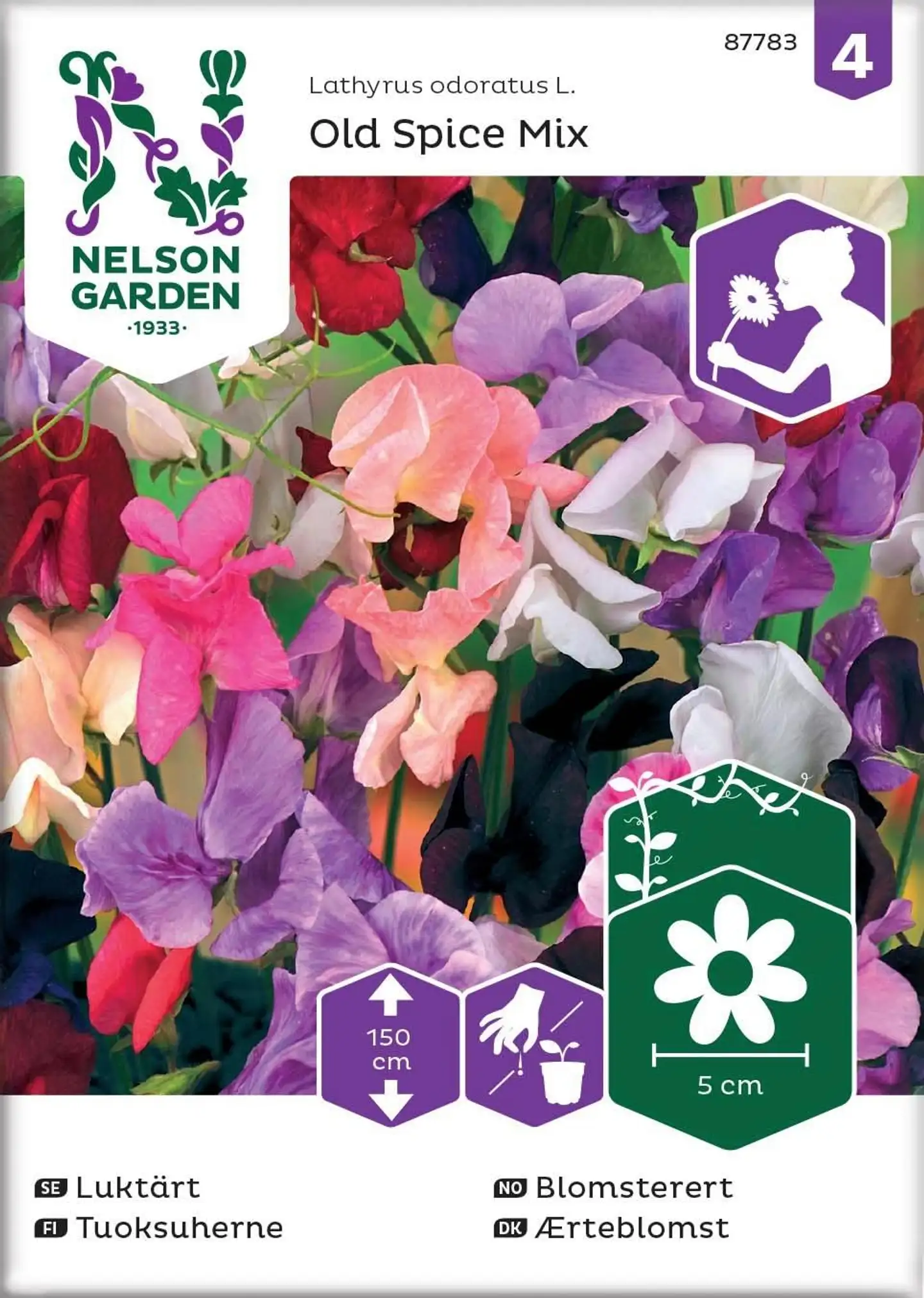 Nelson Garden Siemen Tuoksuherne, Old Spice mix