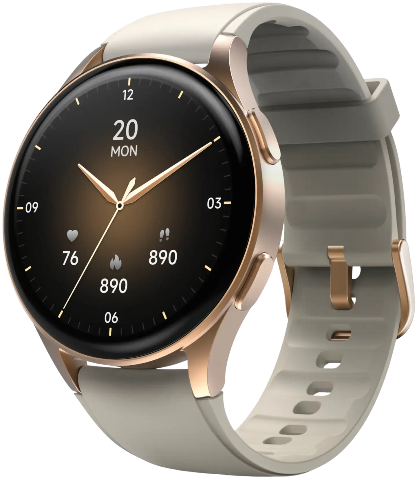 Hama Smart Watch 8900 älykello, GPS, AMOLED 1.32", IP68, kulta/beige - 1