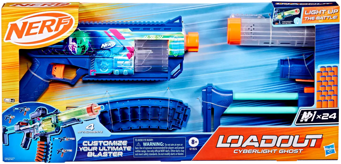Nerf Loadout leikkipyssy Cyberlight ghost - 1